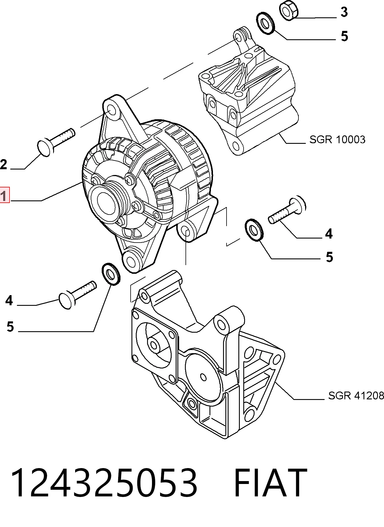124325053 Fiat/Alfa/Lancia Авто генератор