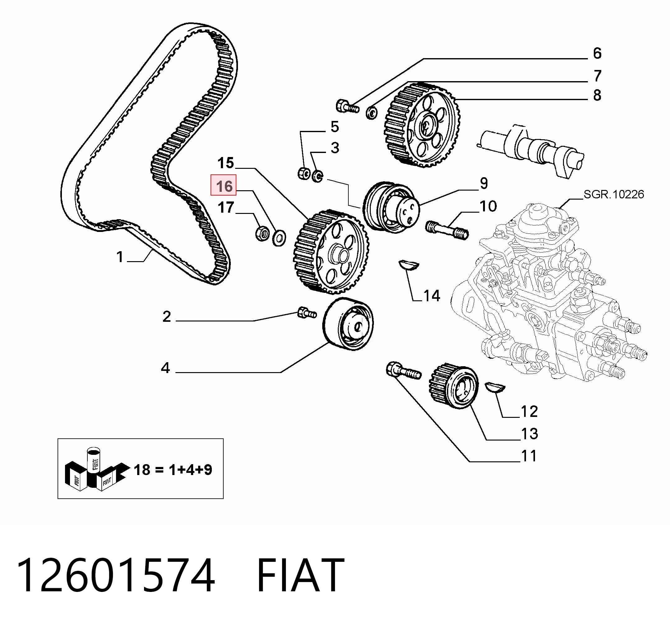 A000127012201 Mercedes Шайба форсунки верхня
