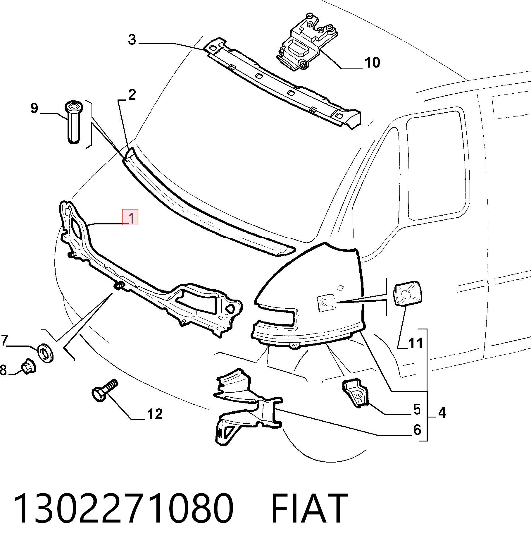 Купити Рамка радіатора Fiat Ducato II 230