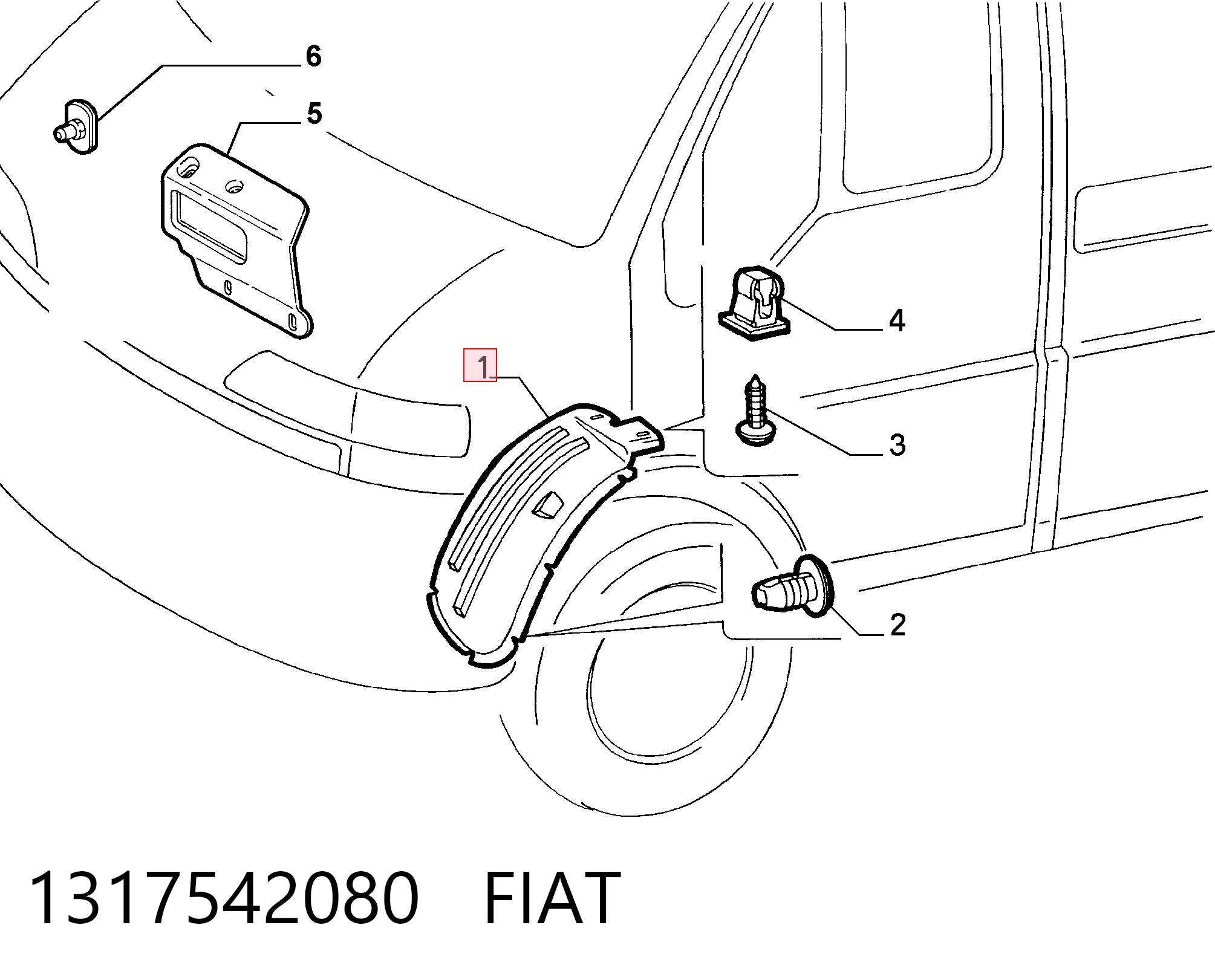 Підкрилок переднього крила, лівий Fiat Ducato II автобус (230) (1994 - 2002) ціна, від 10.20 USD