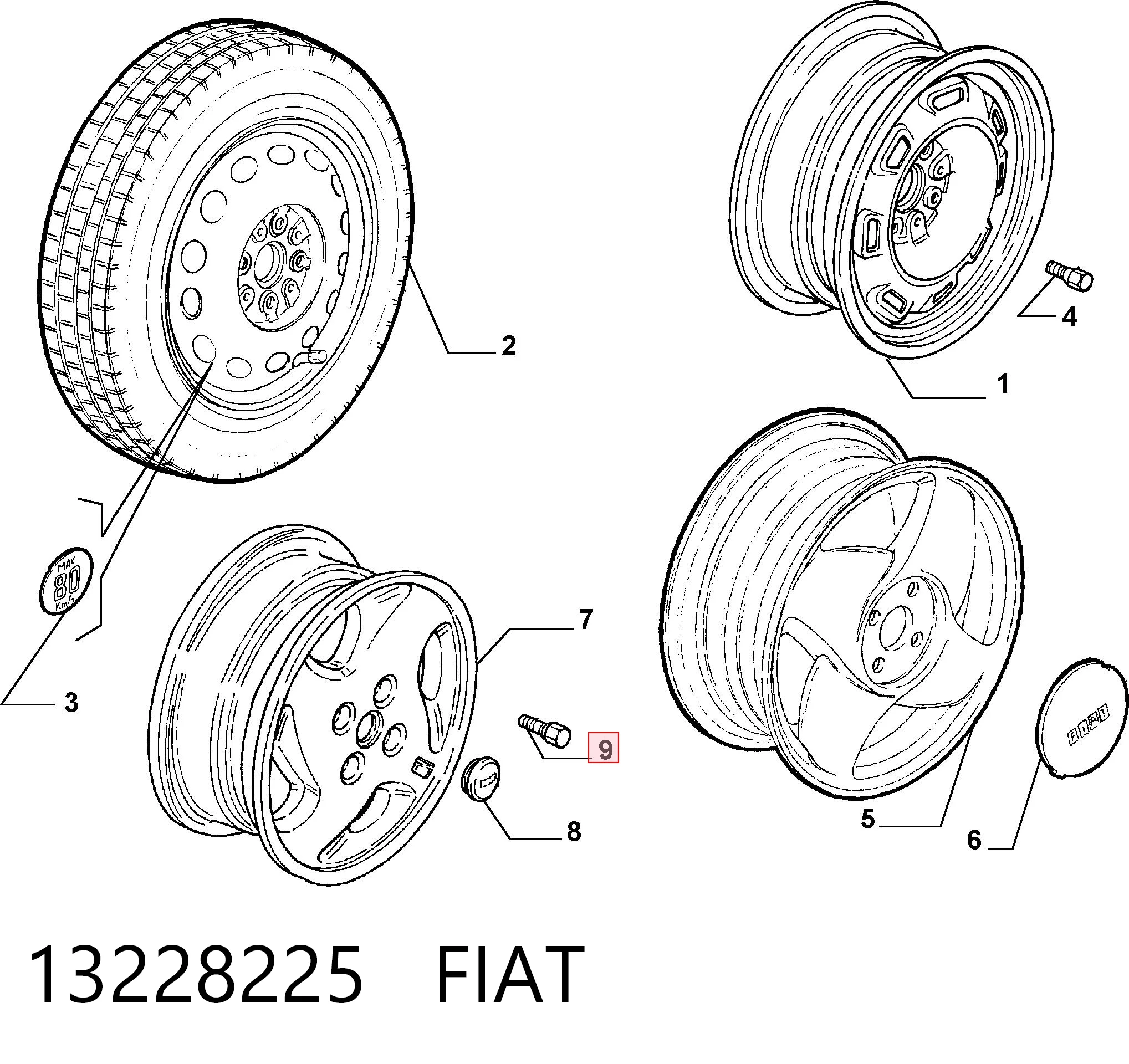 Купити Колісний болт Alfa Romeo 156  932