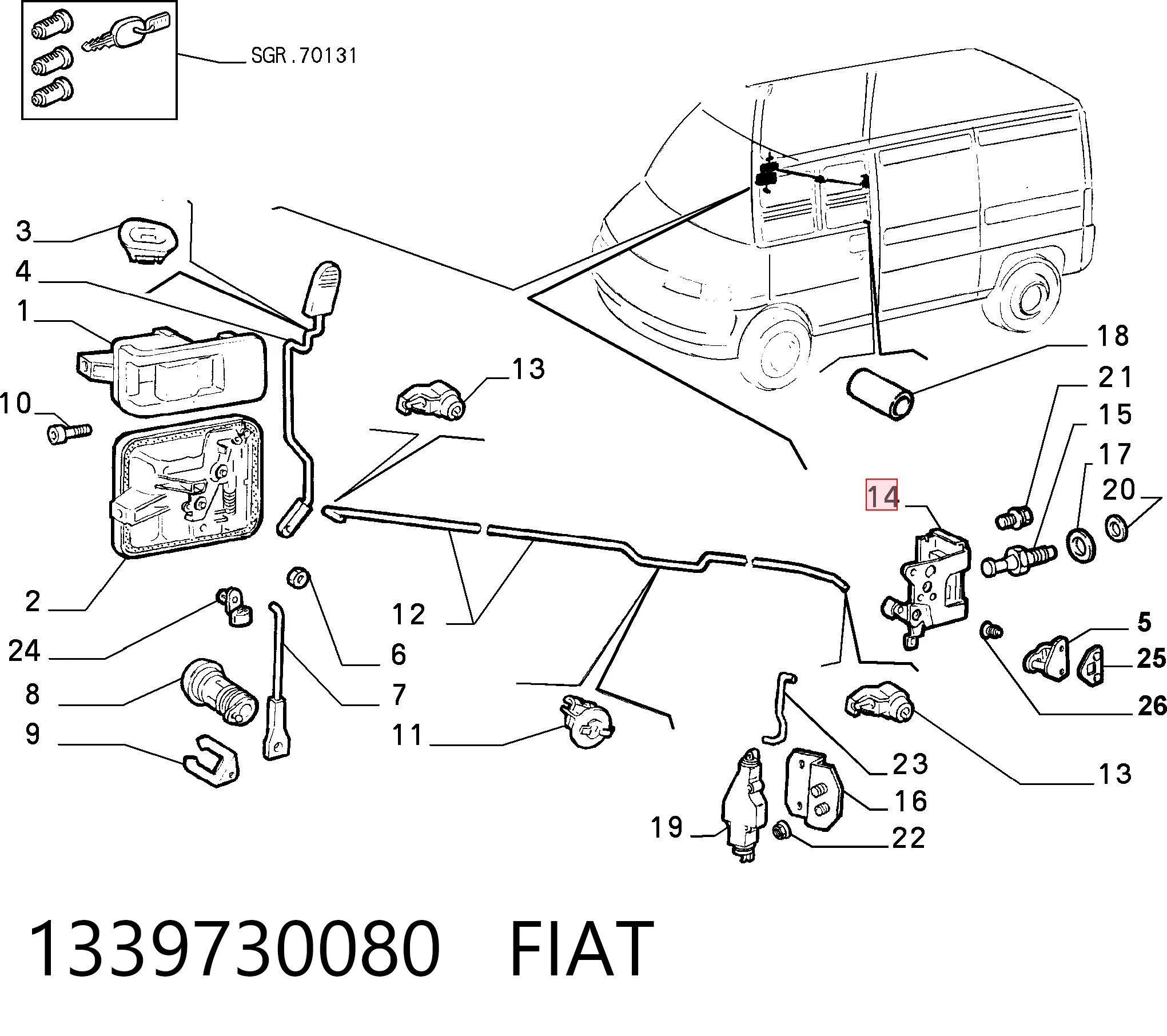 Замок водійських дверей на Peugeot Boxer I 230L