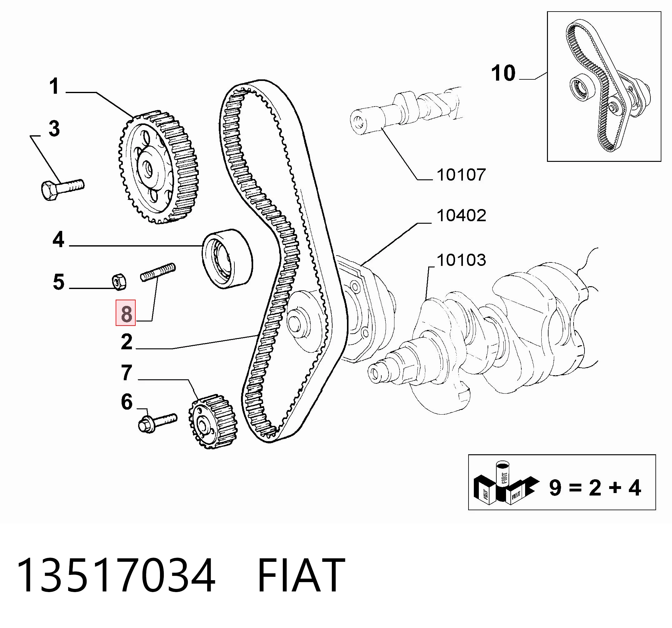 Купити 13516921 Iveco Шпилька випускного колектора
