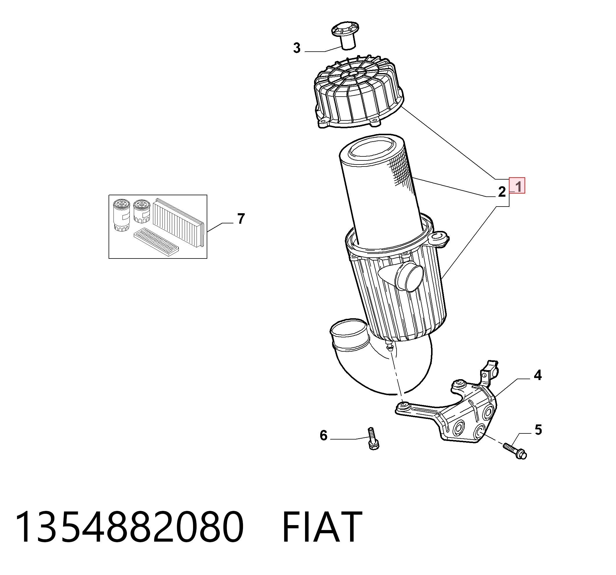Корпус повітряного фільтра VAG 1360694080 ціна, від 49.53 USD