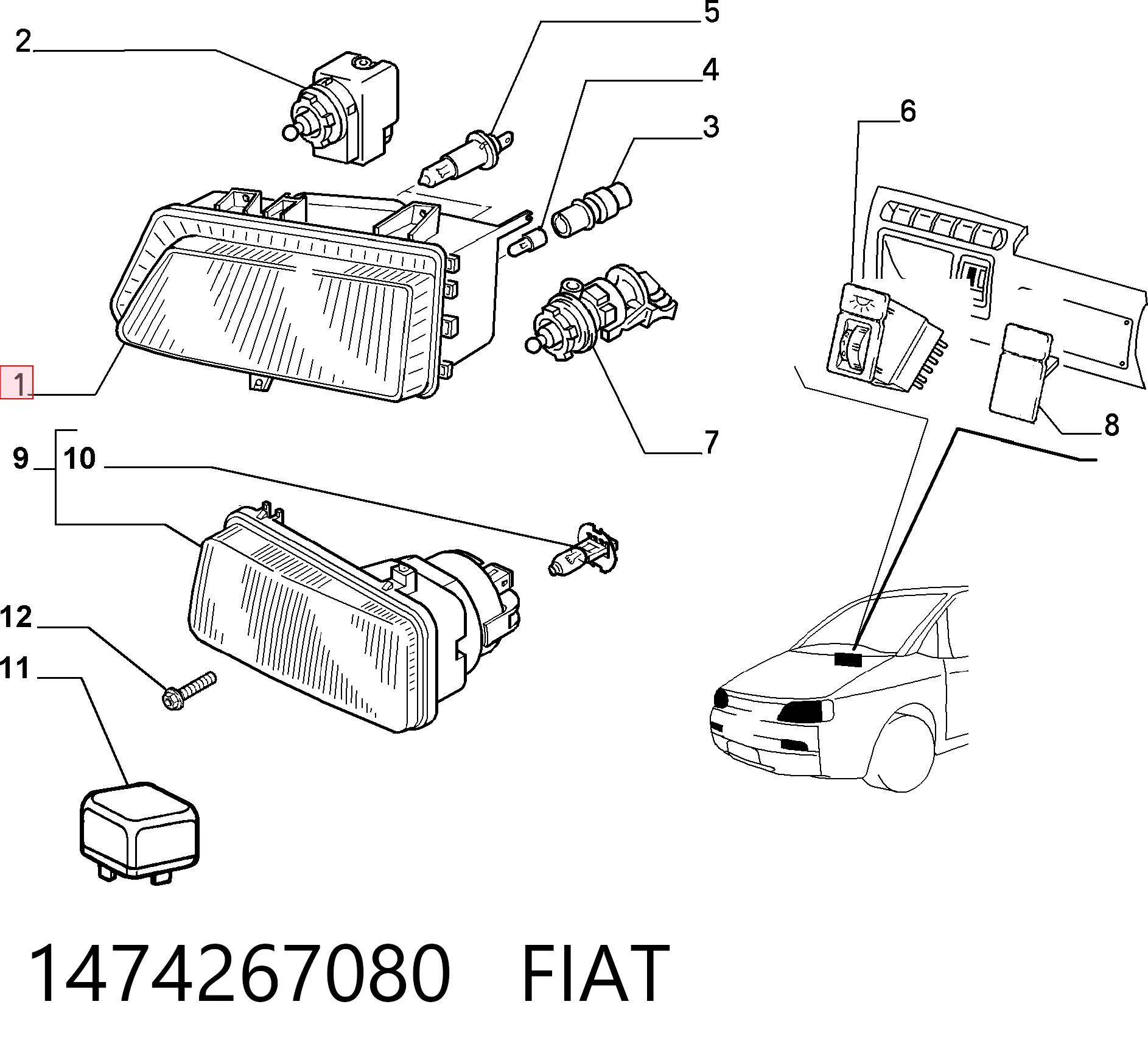 Купити Фара права Citroen Jumpy I BS, BT, BY, BZ
