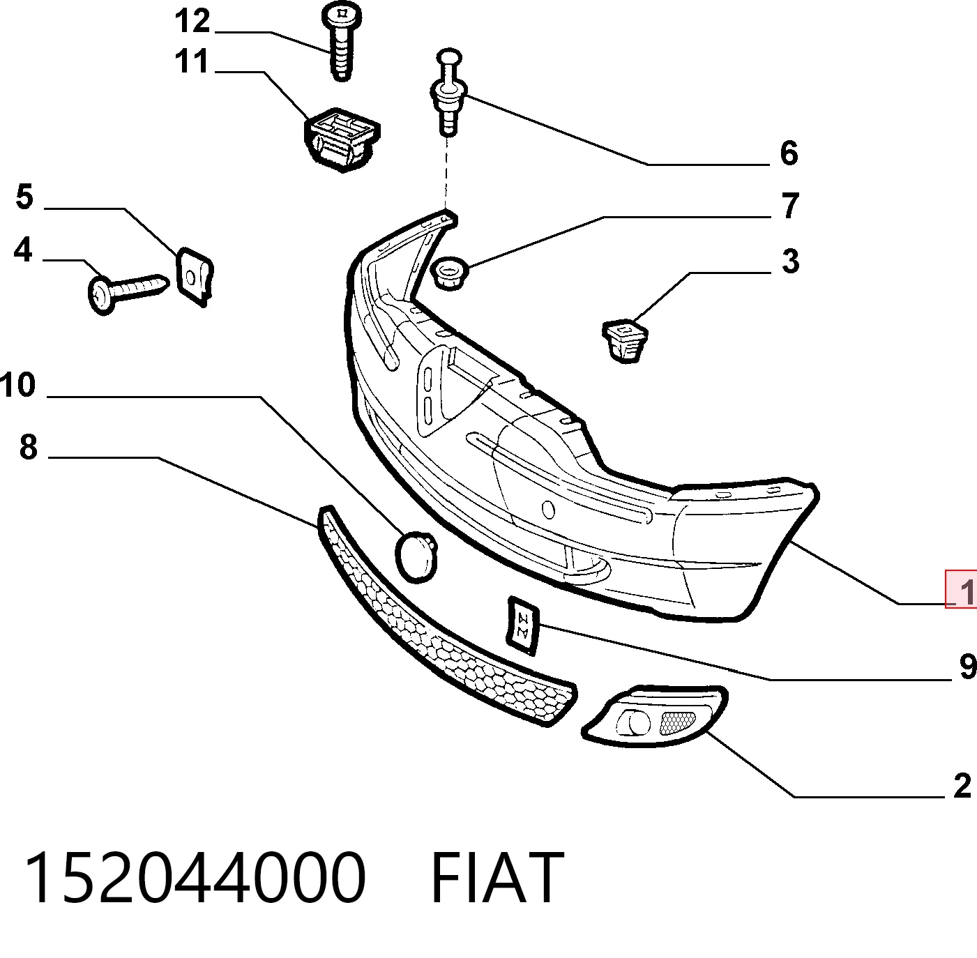 Бампер передній в зборі на Alfa Romeo 156  932