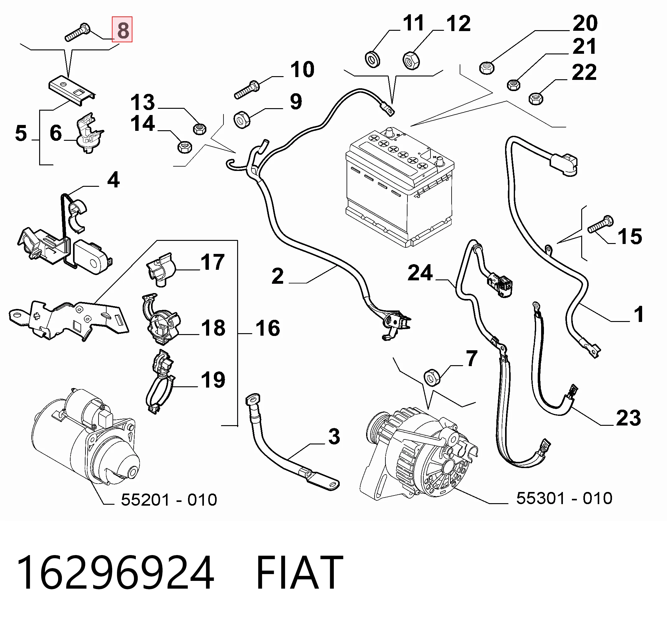 Комплект ланцюга ГРМ Fiat Punto 