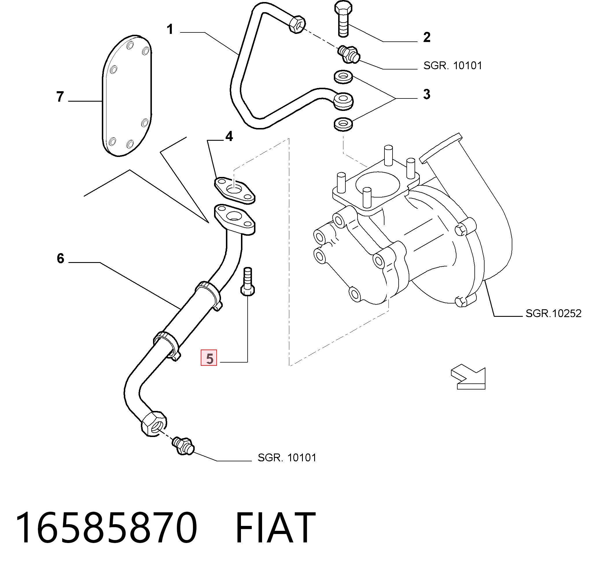 Купити 16585824 Iveco Болт вихлопної системи (глушника)