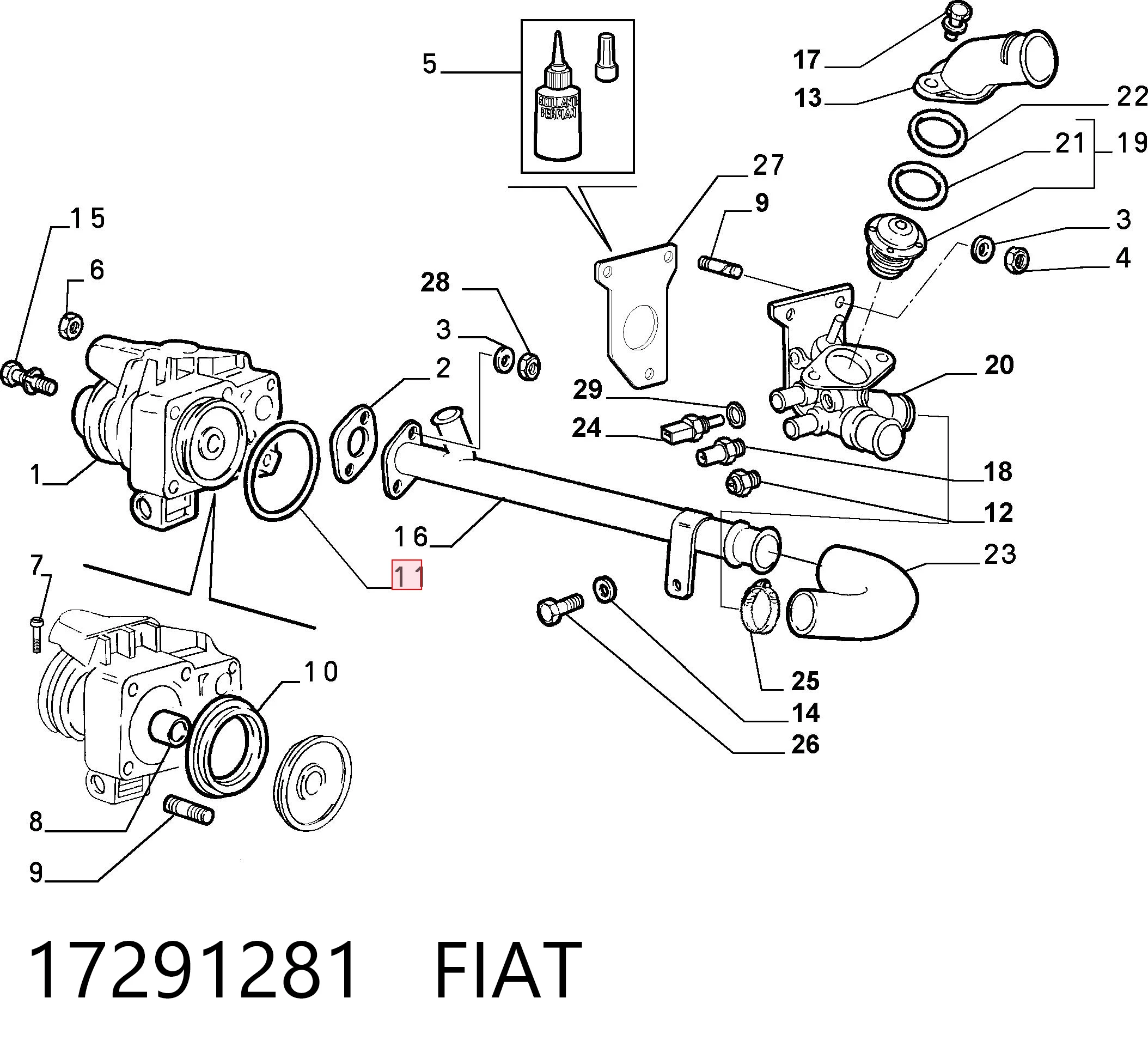 17291280 Iveco Насос охолодження