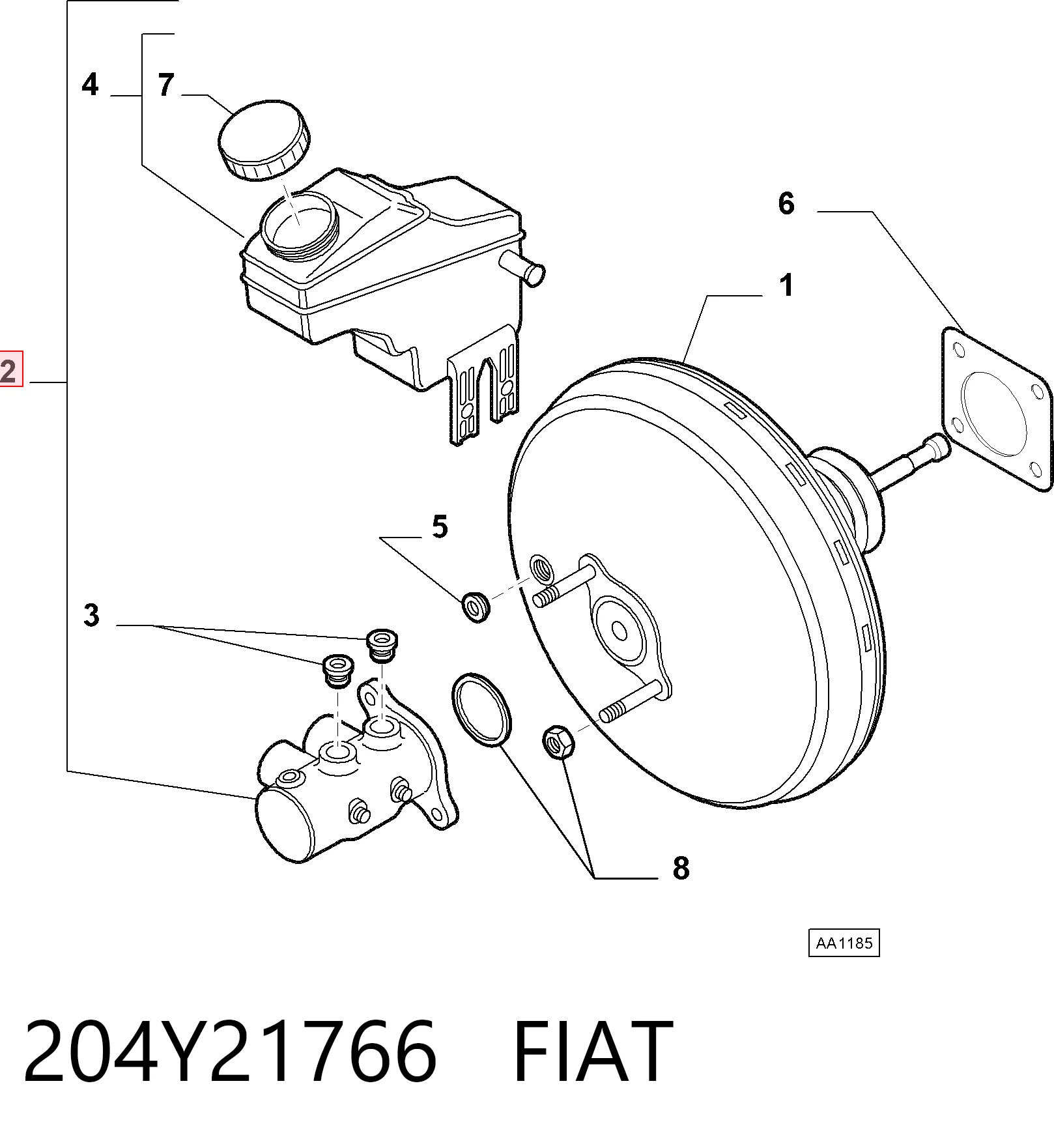 Купити 204123738 Bosch Головний гальмівний циліндр