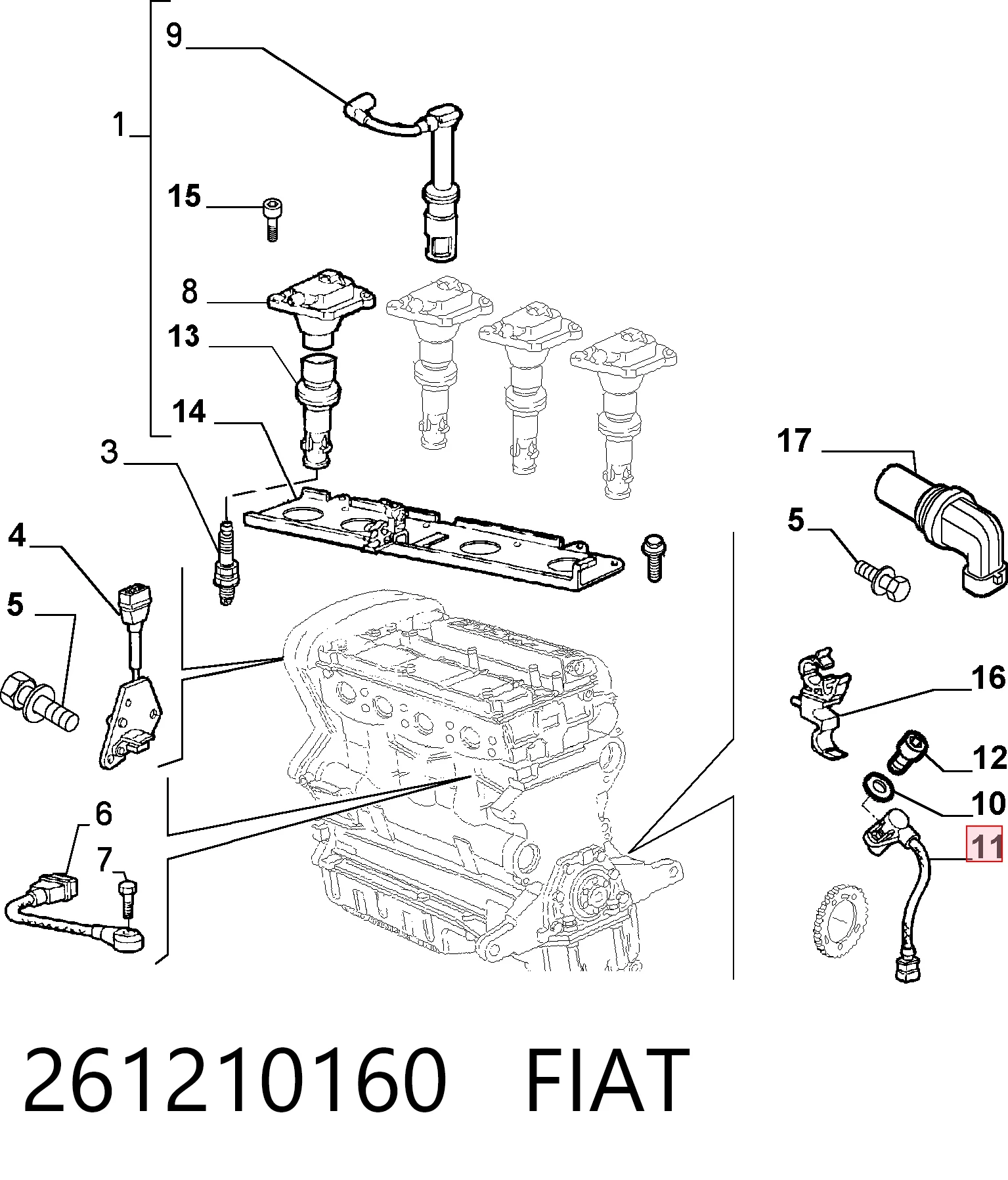 261210160 Fiat/Alfa/Lancia ДПКВ