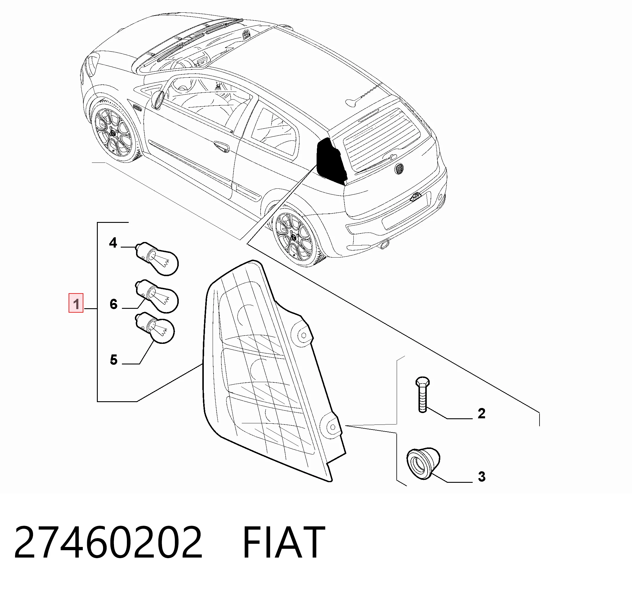 Купити Задня права фара Fiat Punto GRAND 199