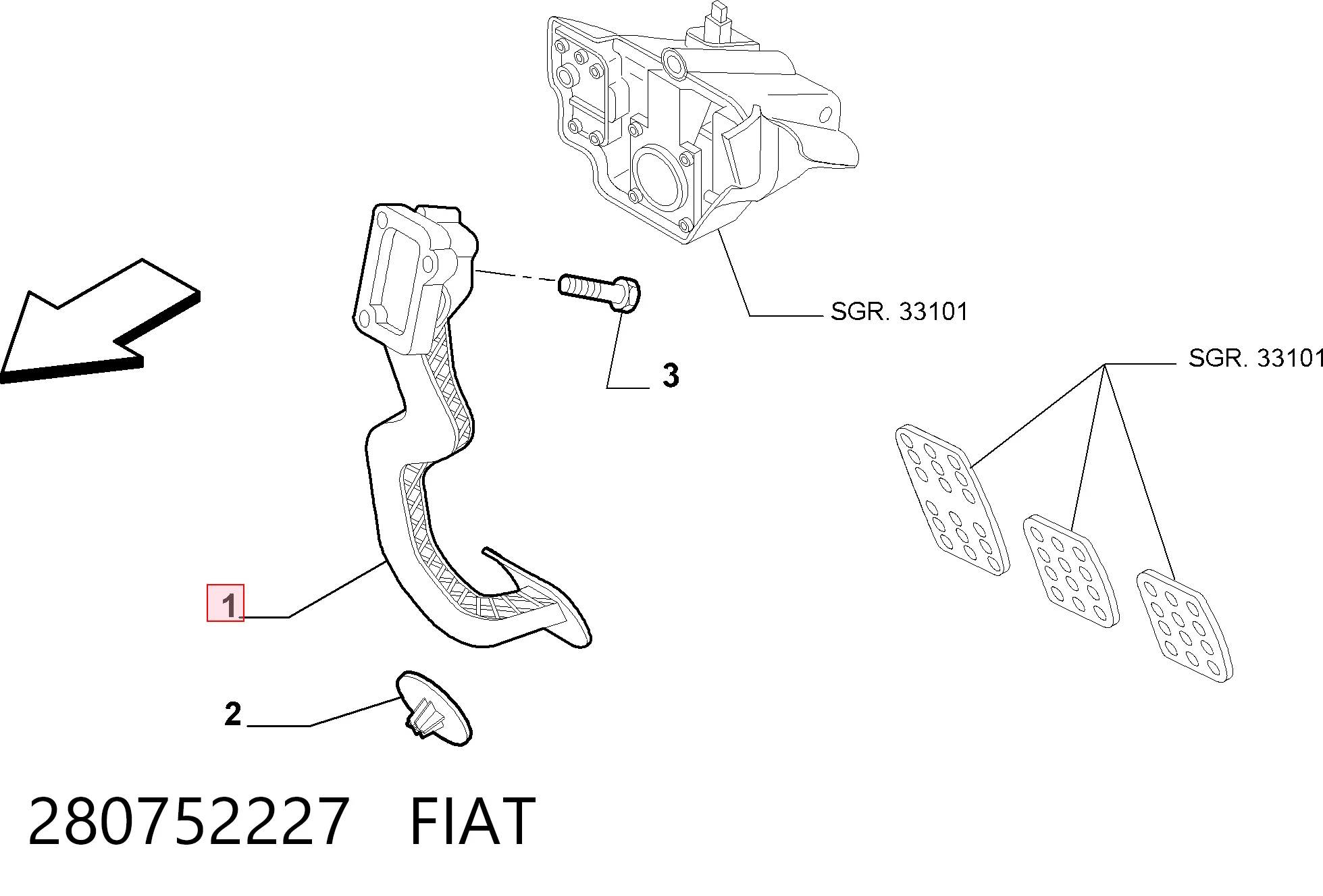 Купити Педаль газу Fiat Punto II 188