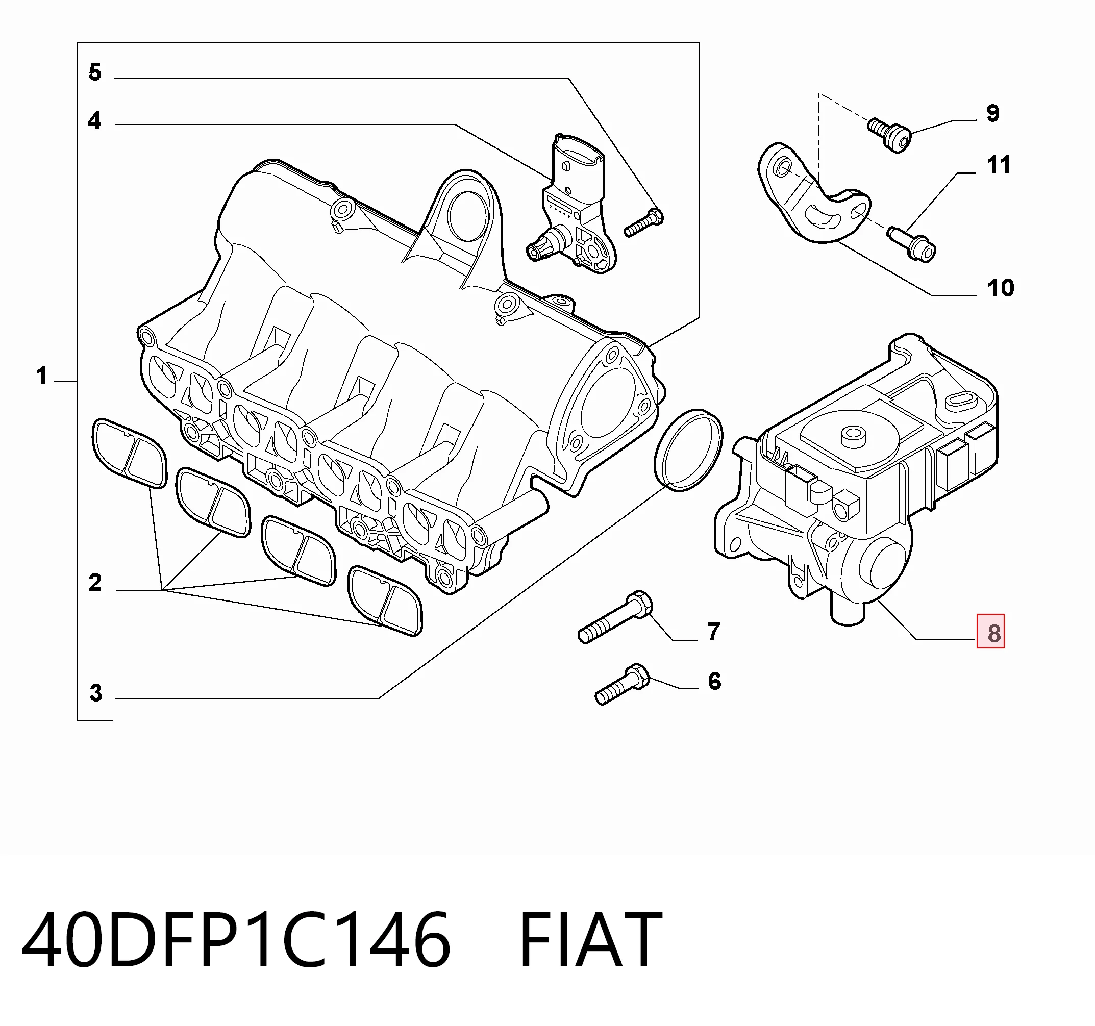 Дросільна заслінка в зборі на Fiat Tipo EGEA 356