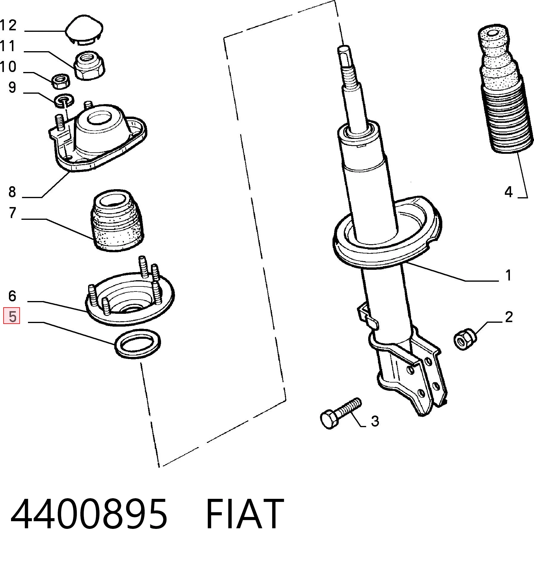 Опора стійки амортизатора переднього Hmpx FD318008 ціна, від 6.37 USD