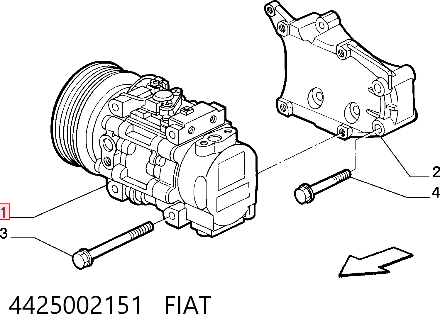Компресор холодоагенту на Fiat Bravo I 182
