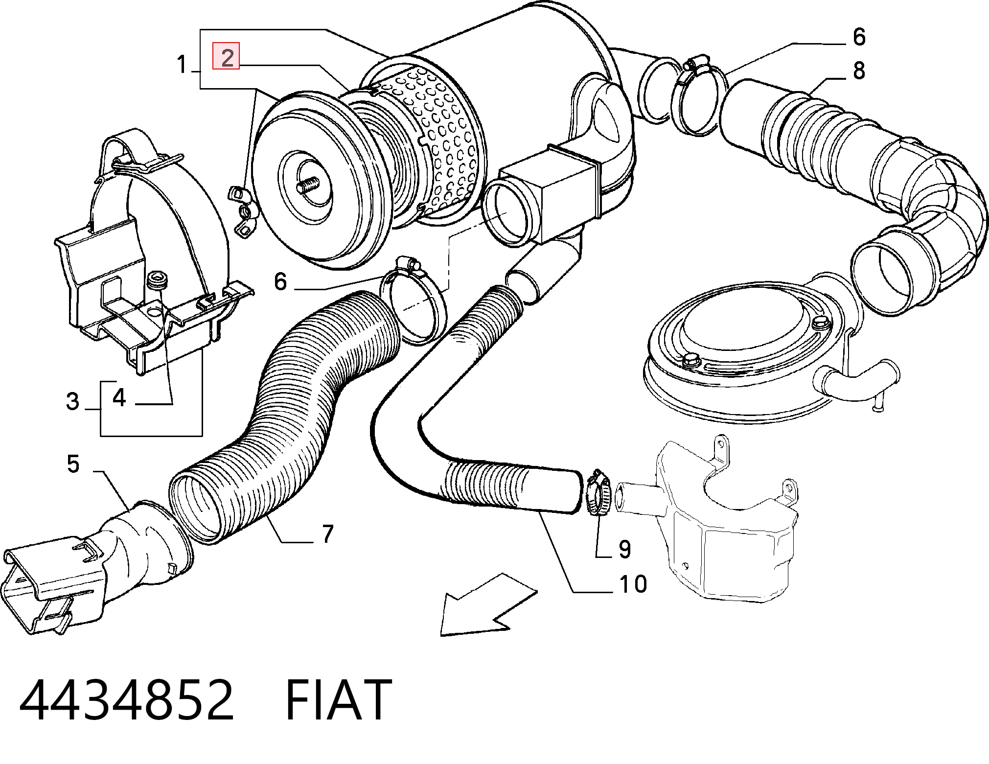 Купити ZF04434852 Peugeot/Citroen Автомобільний фільтр повітря