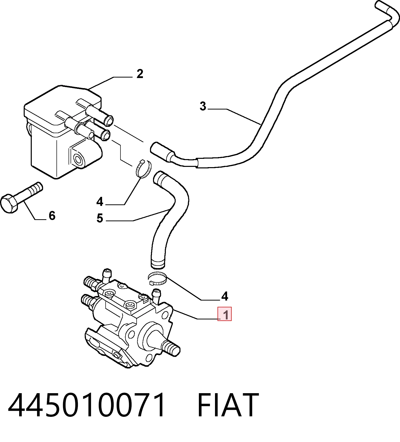 445010071 Fiat/Alfa/Lancia Насос паливний високого тиску (ПНВТ)