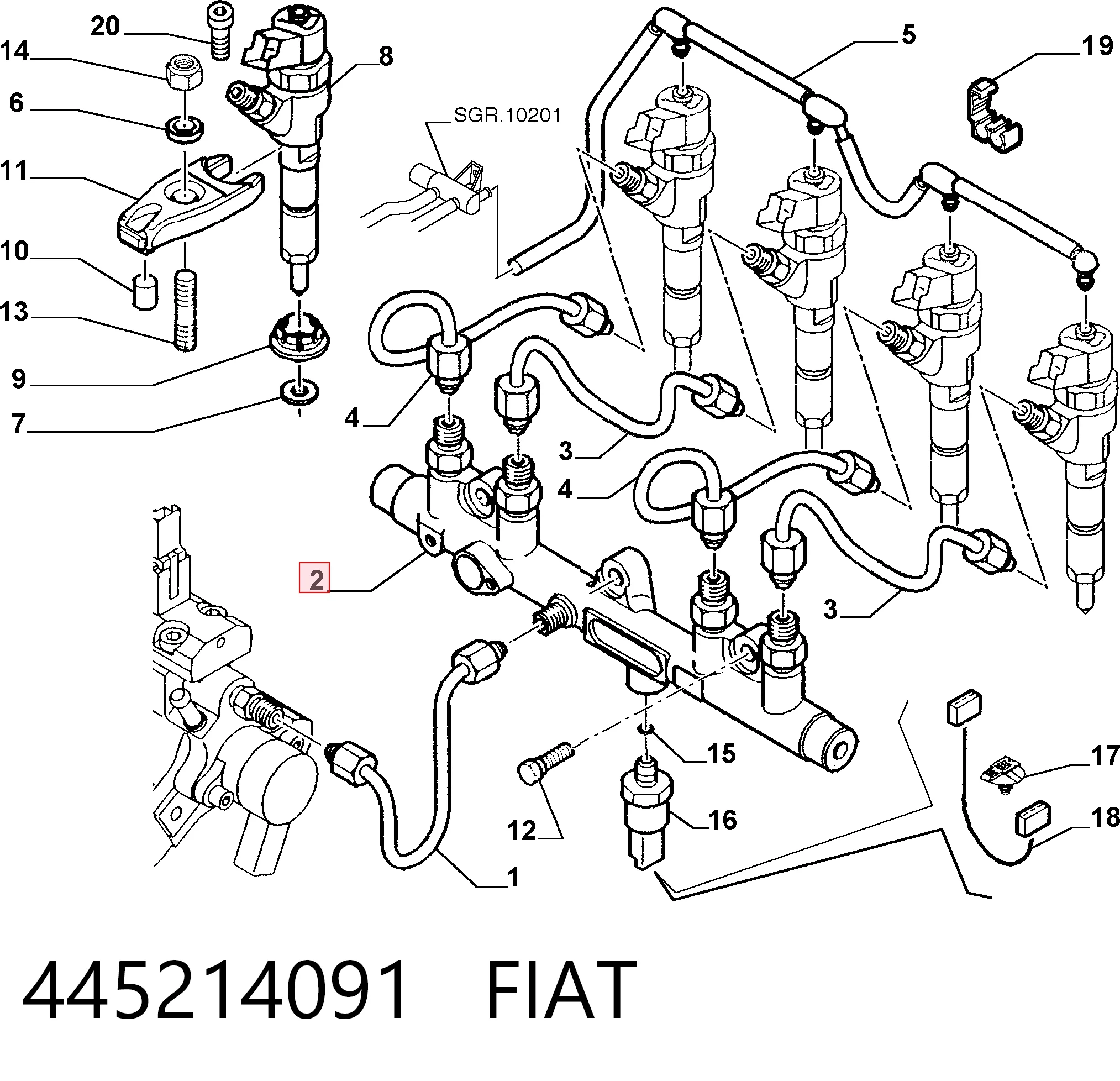 445214091 Bosch Розподільник палива