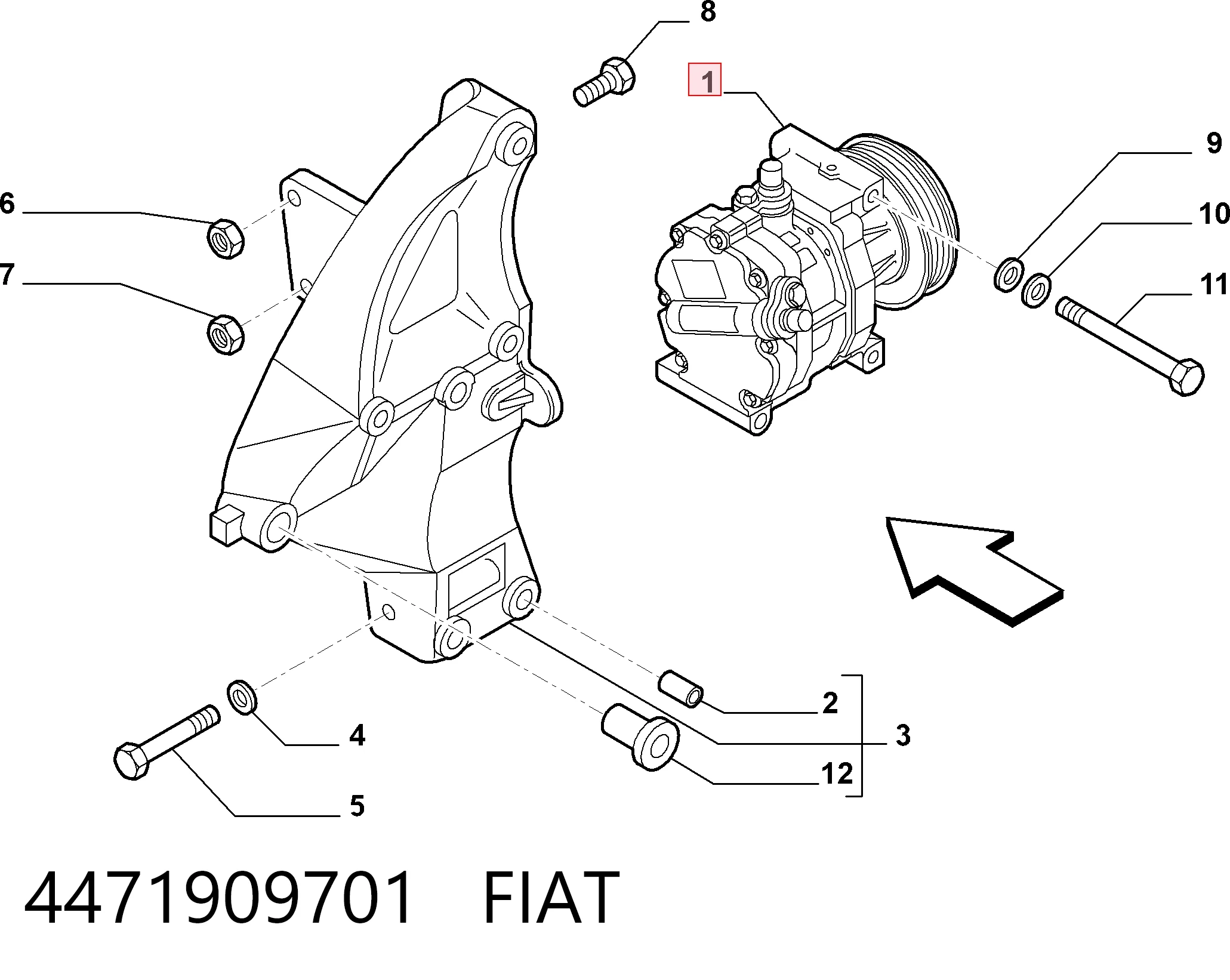 4471909701 Fiat/Alfa/Lancia Компресор холодоагенту
