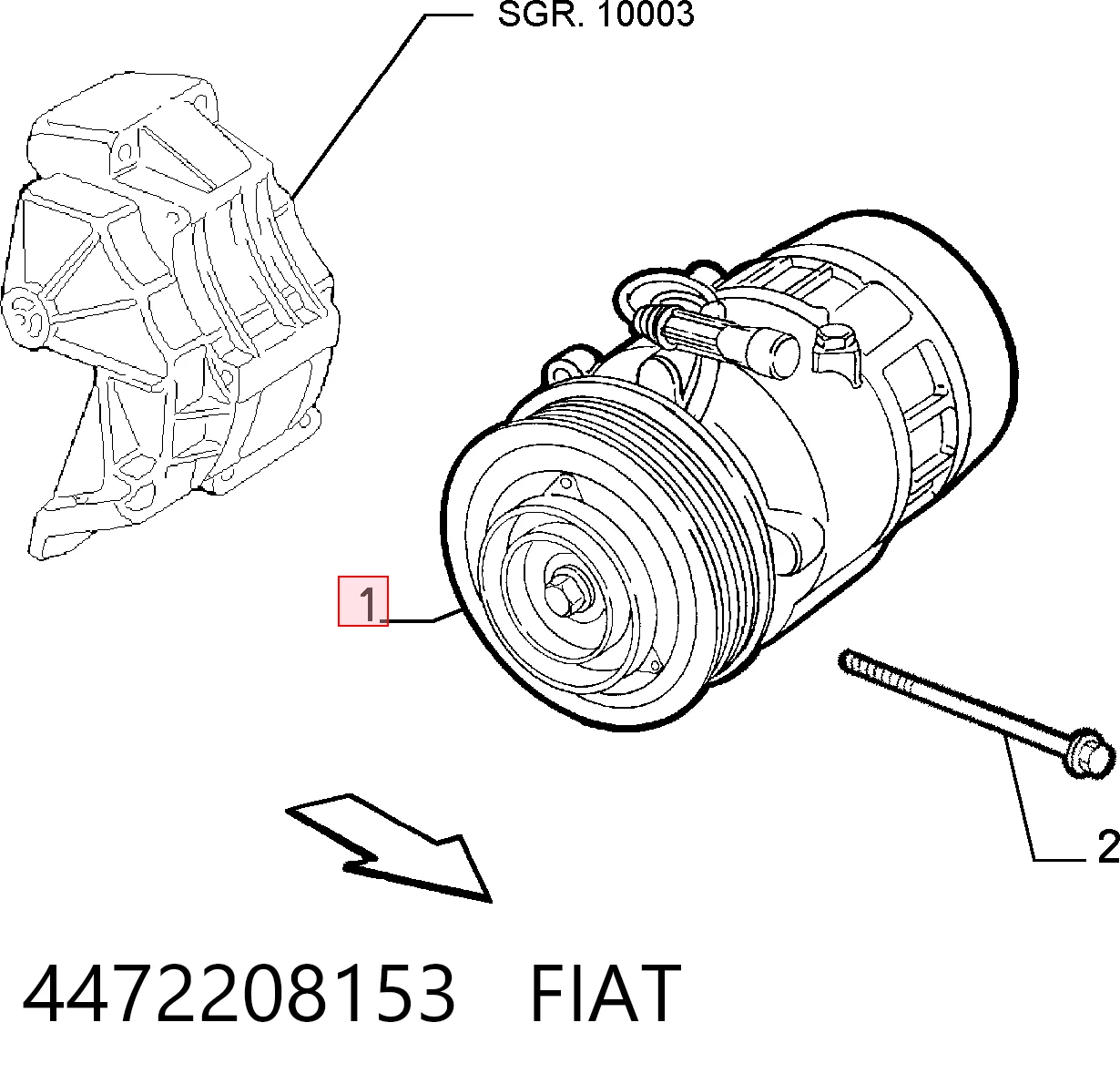 4472208153 Fiat/Alfa/Lancia Компресор холодоагенту