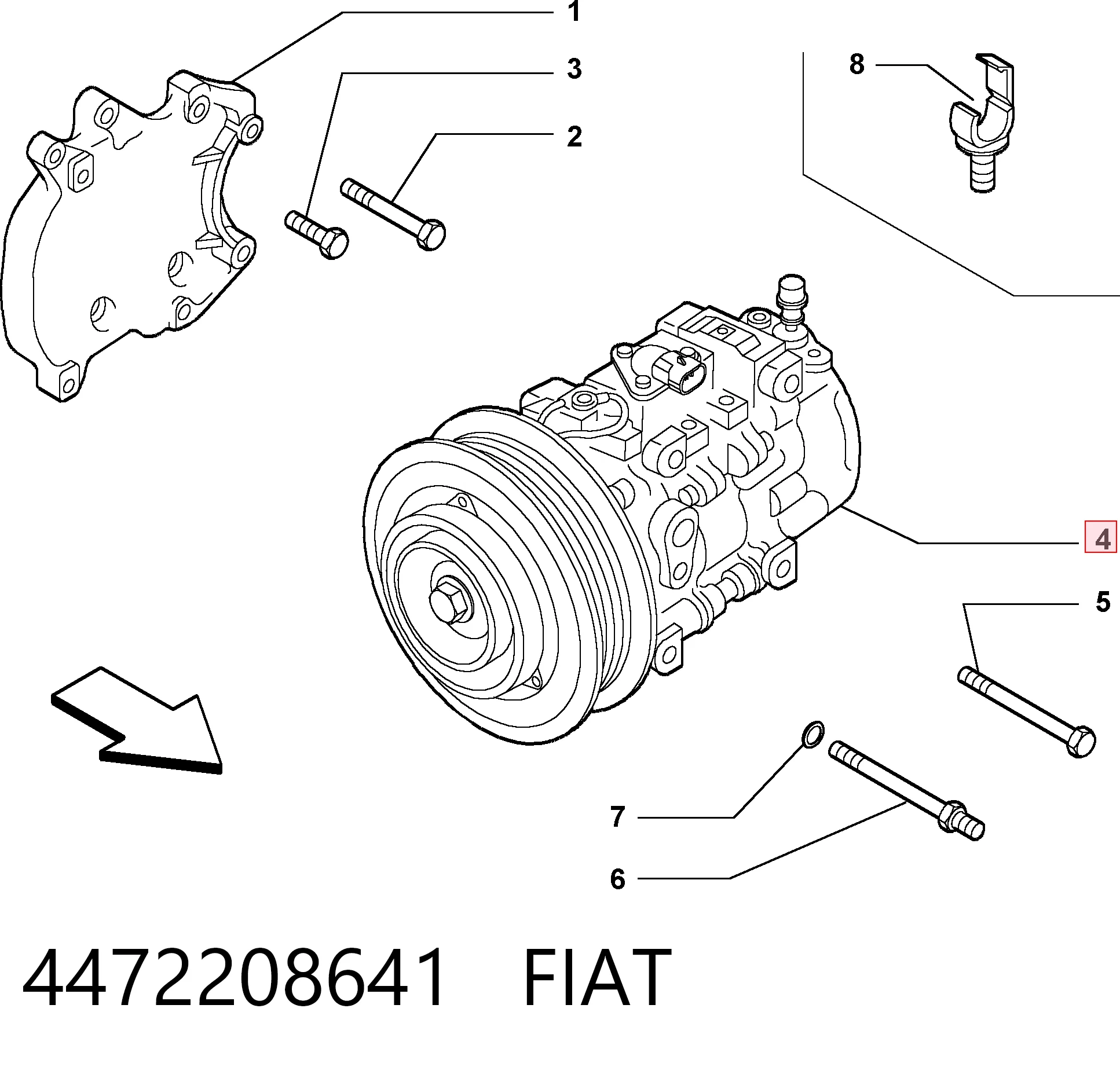 4472208641 Fiat/Alfa/Lancia Компресор холодоагенту