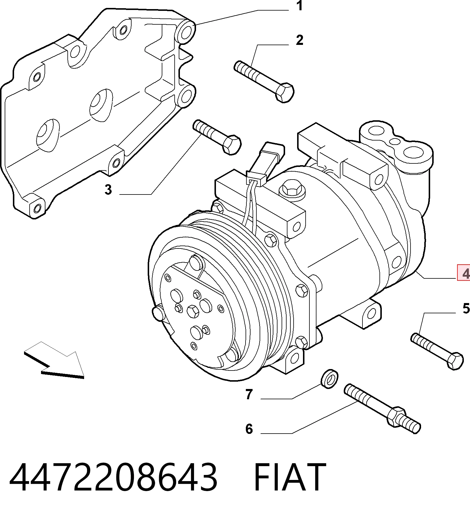 4472208643 Fiat/Alfa/Lancia Компресор холодоагенту