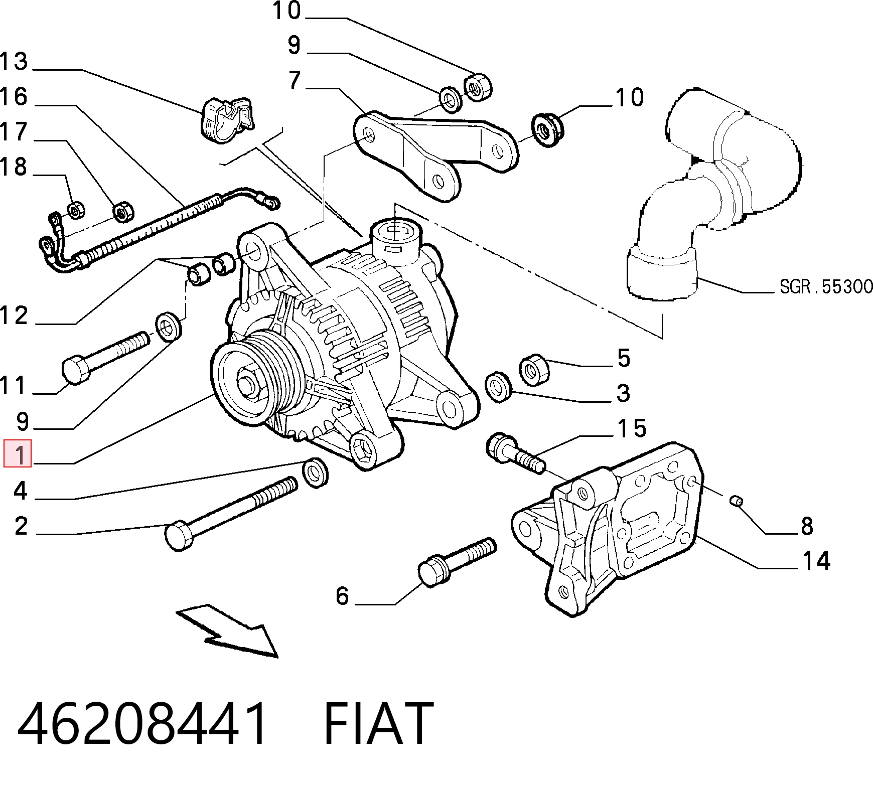 46208441 Fiat/Alfa/Lancia Авто генератор