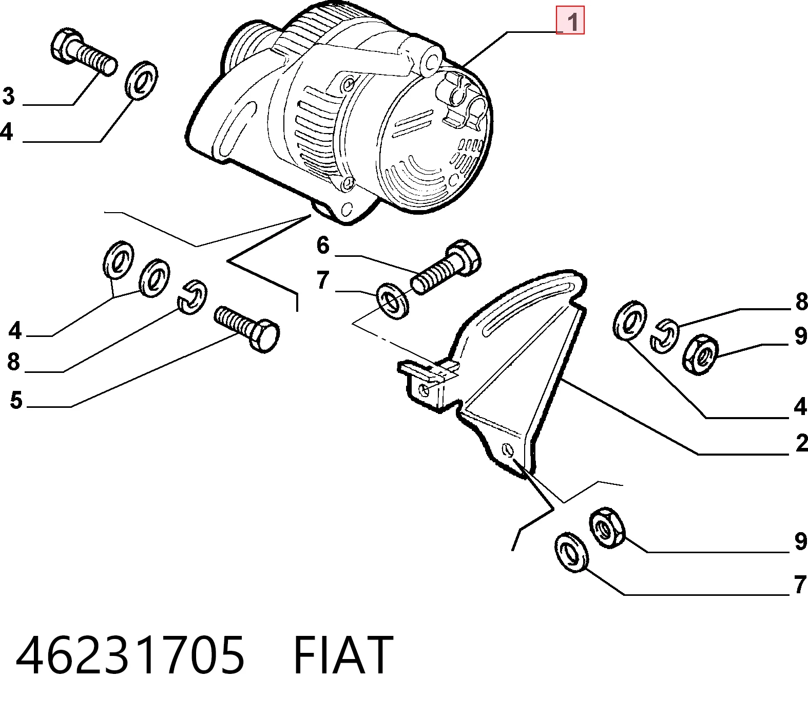 46231705 Fiat/Alfa/Lancia Авто генератор