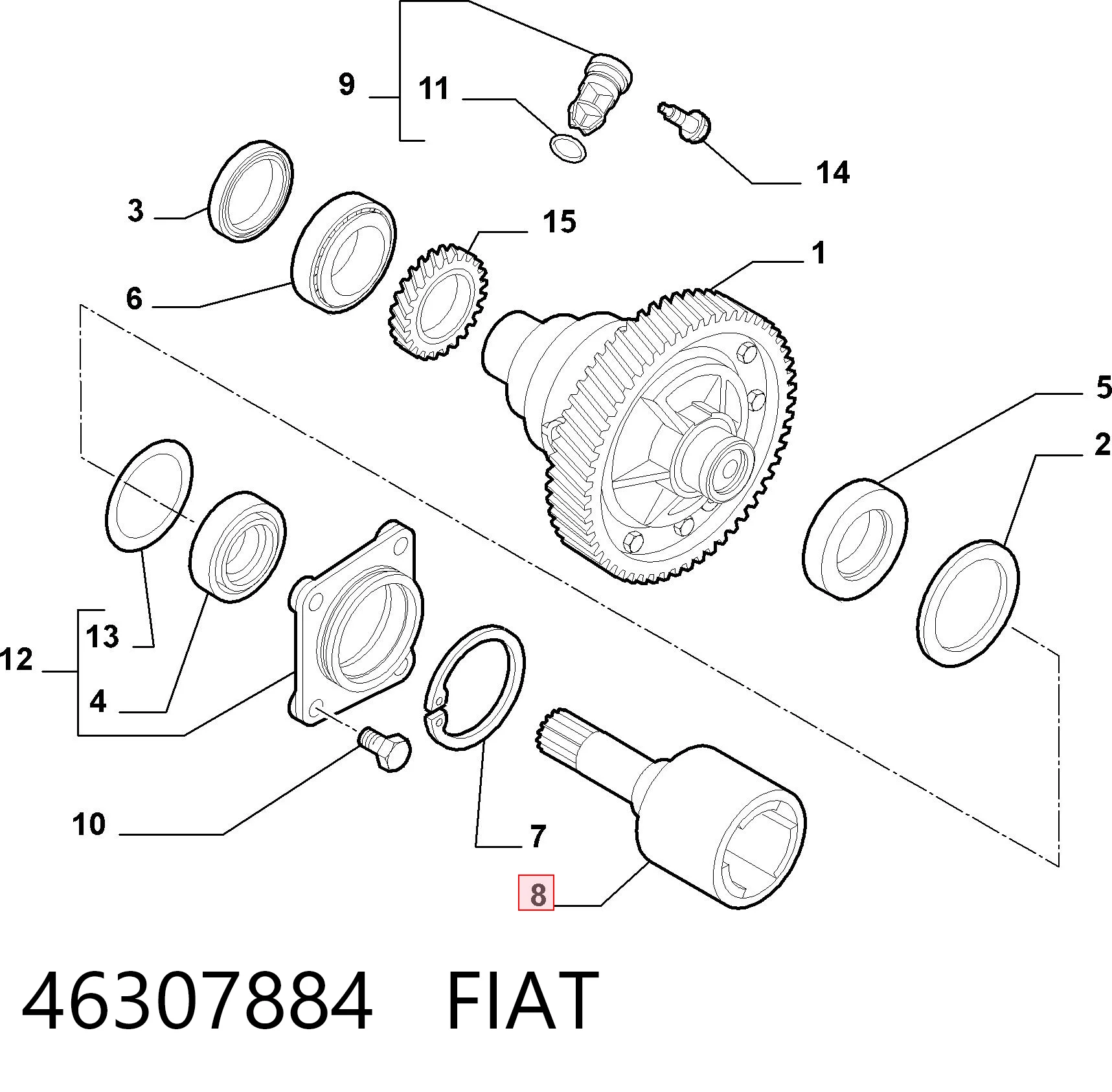 Граната внутрішня ліва FI736 Driveshaft