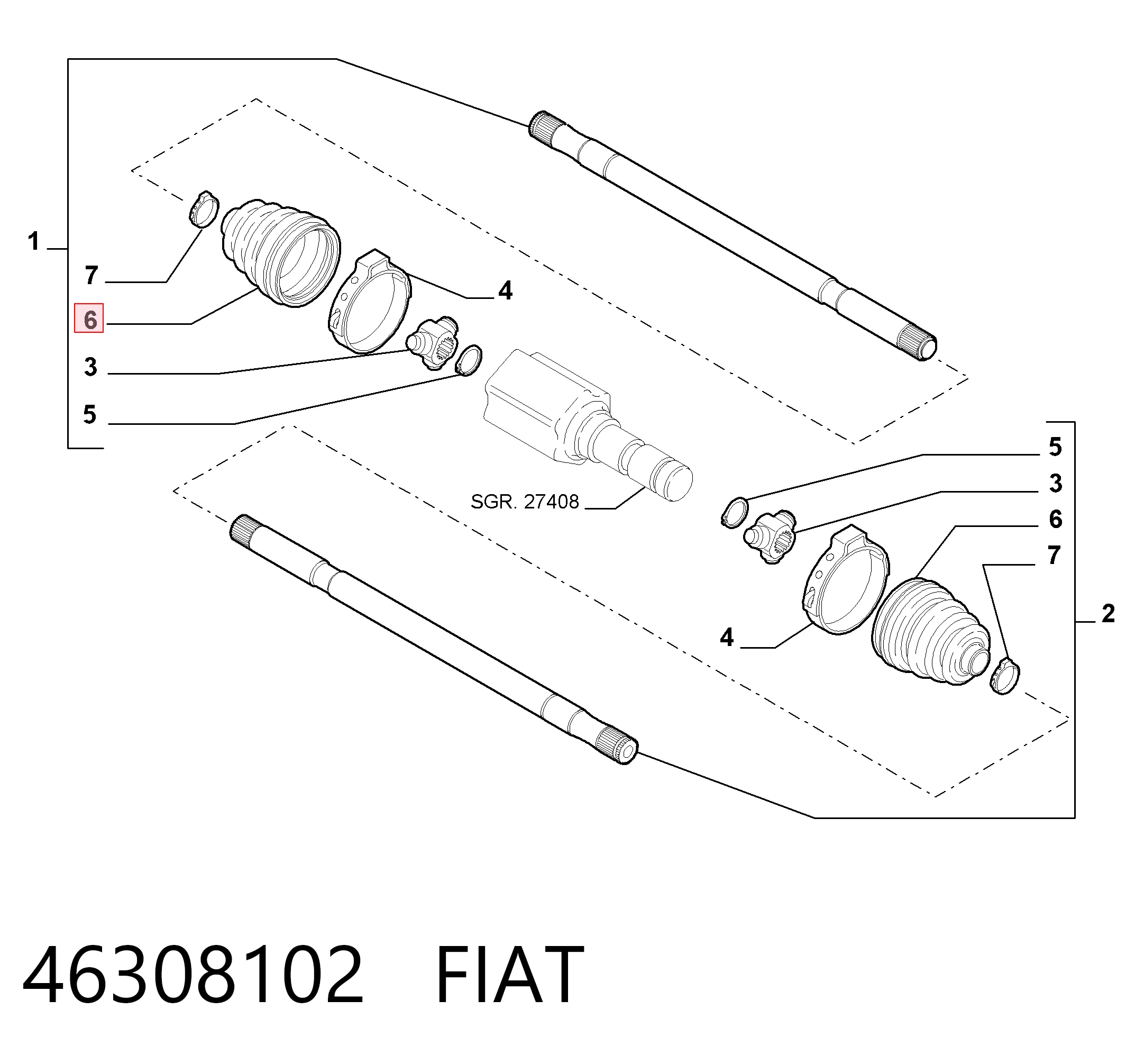 Пильник ШРУСа внутрішній 0443887F06000 Daihatsu