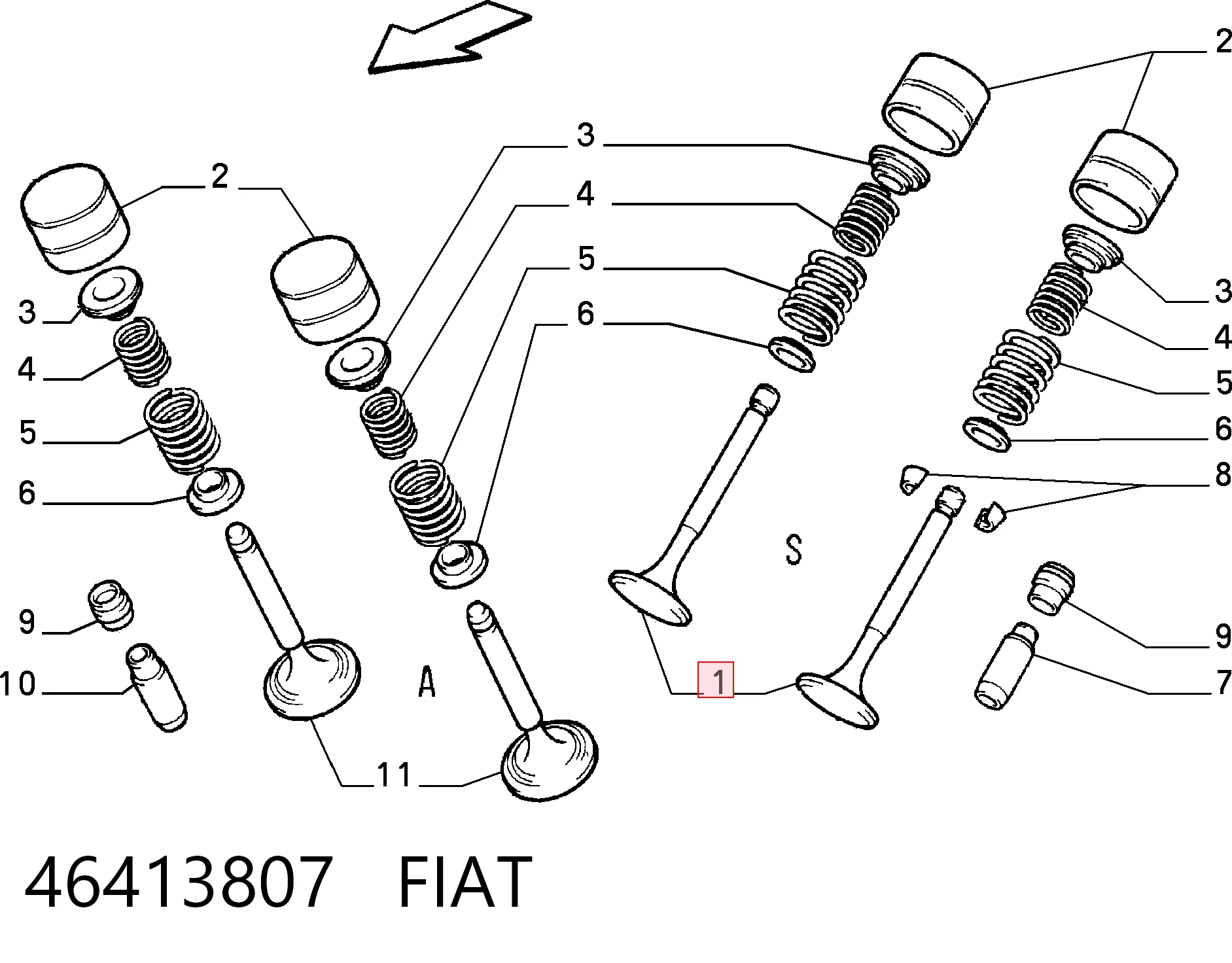 Клапан випускний 4781R Freccia