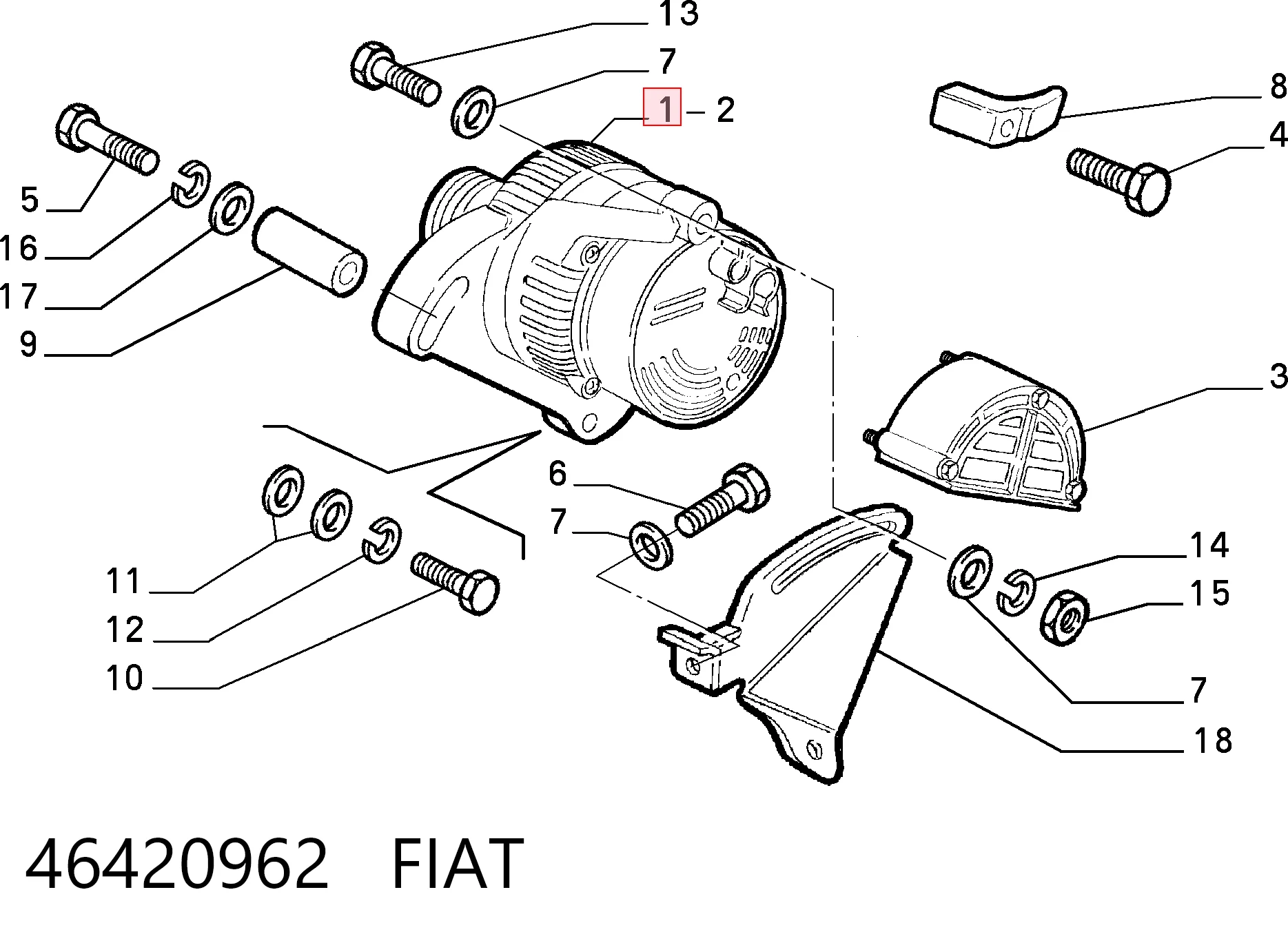 46420962 Fiat/Alfa/Lancia Авто генератор