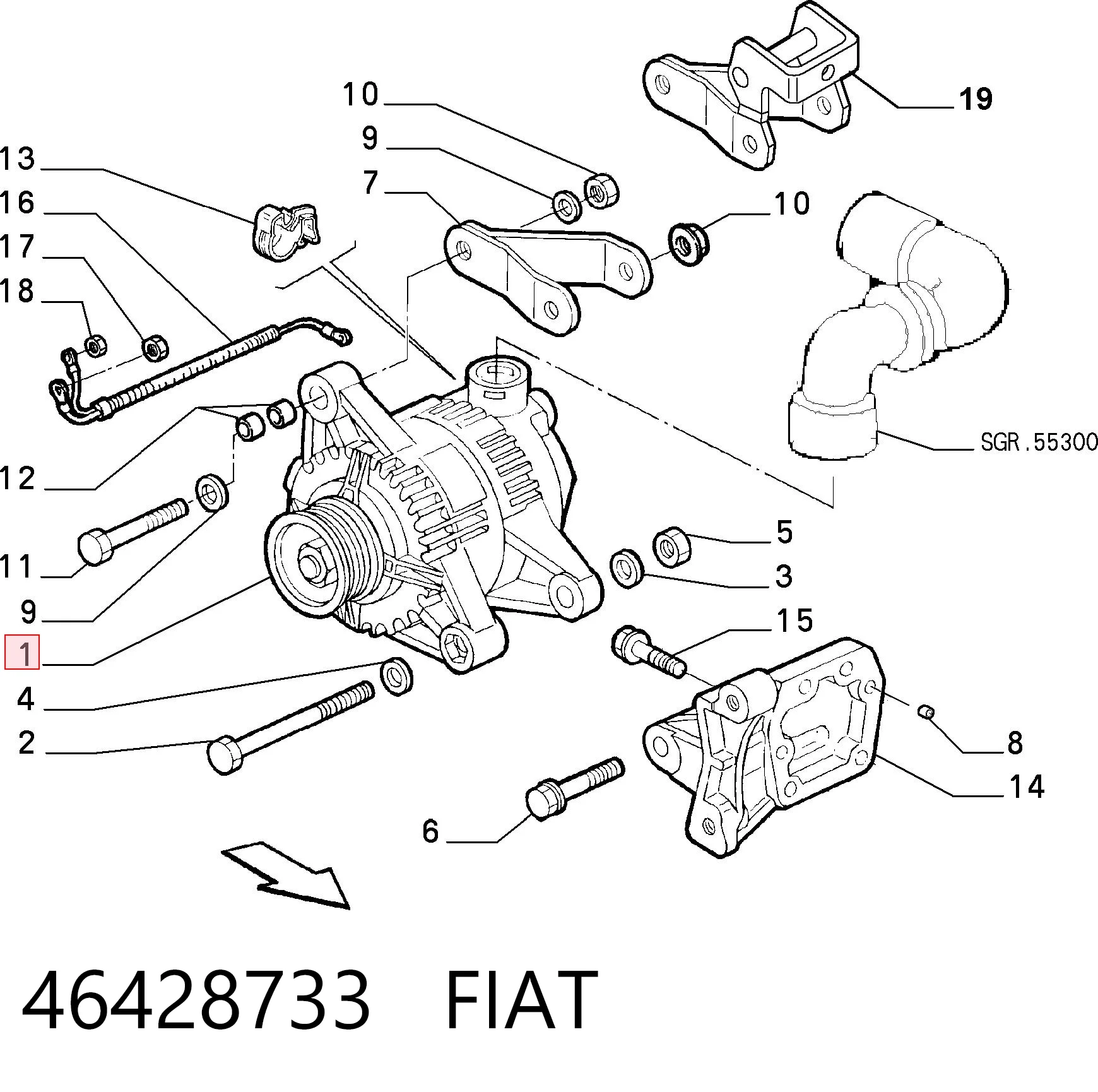 46428733 Fiat/Alfa/Lancia Авто генератор