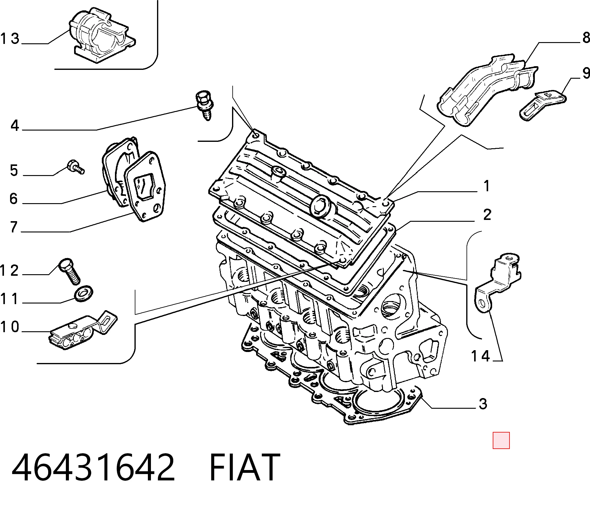  Прокладка ГБЦ Fiat Fiorino 