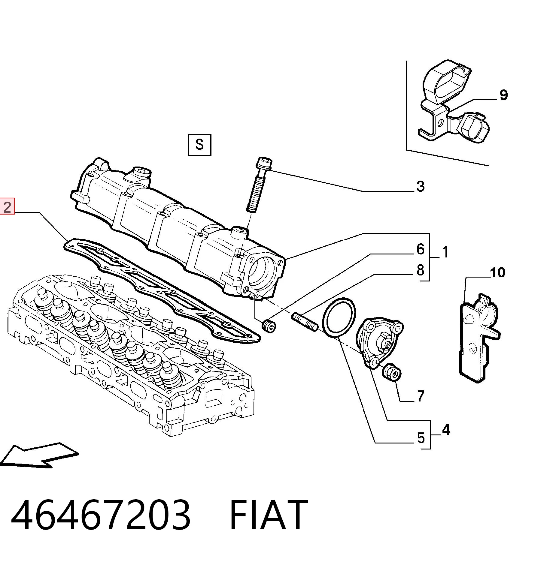 Прокладка клапанної кришки двигуна Fiat Doblo I фургон (223) (2001 - 2010) ціна, від 7.83 USD
