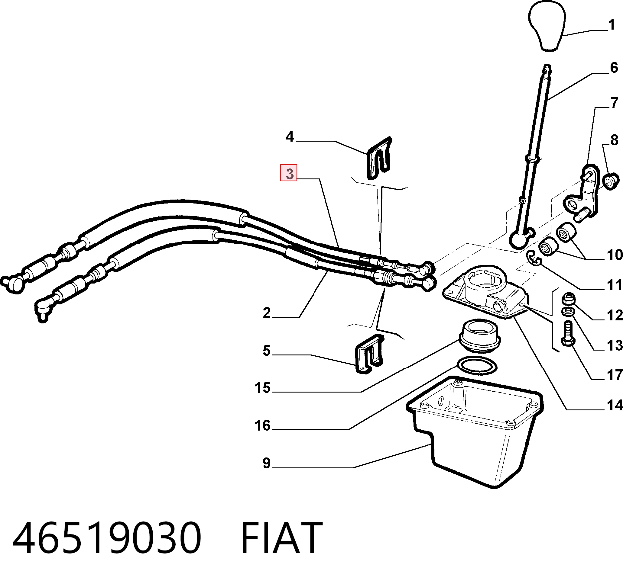 Трос КПП Kamoka CP0191