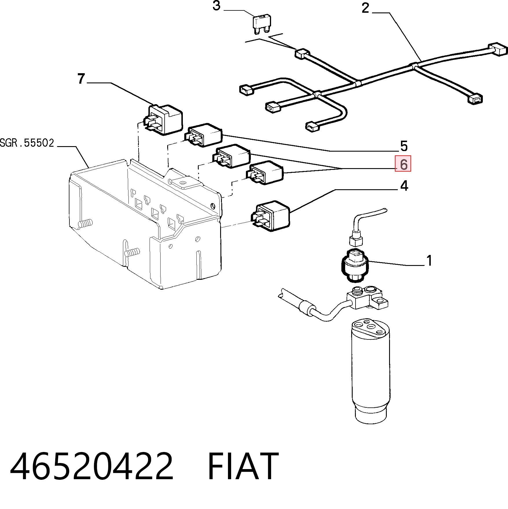 46520422 Fiat/Alfa/Lancia Реле вентилятора