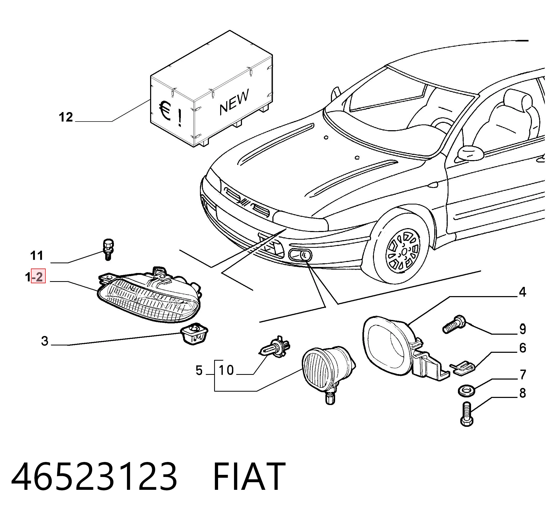 Купити Фара ліва Fiat Brava  182