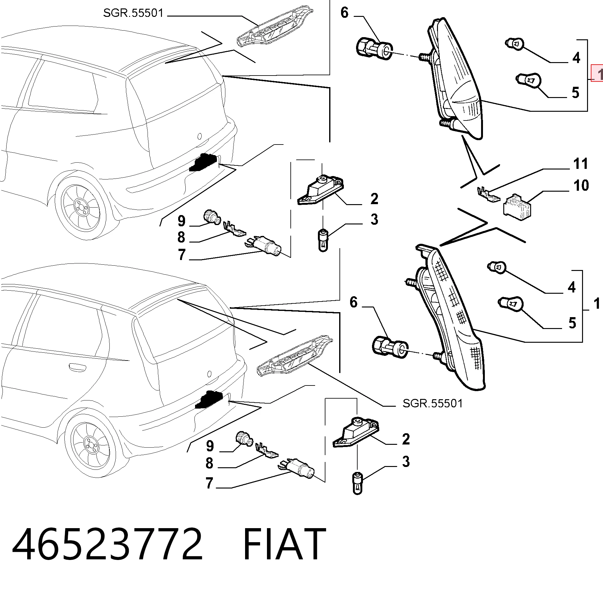 Ліхтар задній лівий Polcar 3022873E ціна, від 40.78 USD