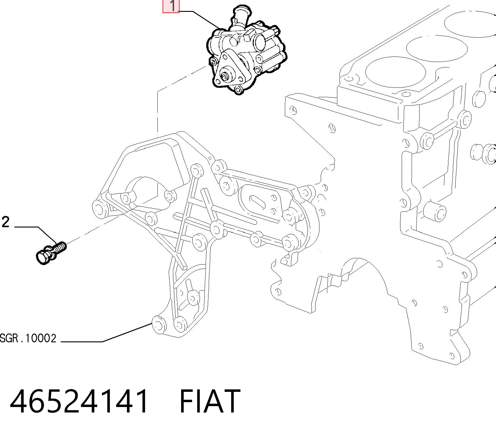  Насос ГУР Fiat Uno 