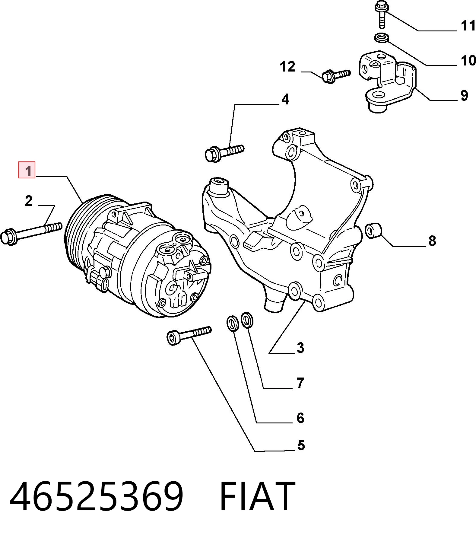 46525369 Fiat/Alfa/Lancia Компресор холодоагенту