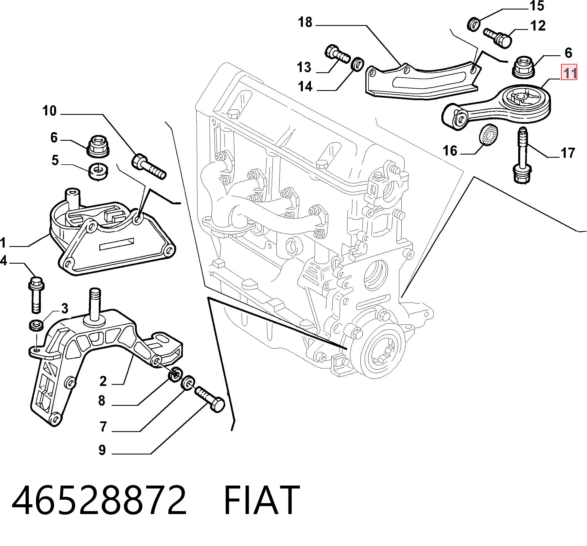Купити 8515890CFG Magneti Marelli Задня опора двигуна