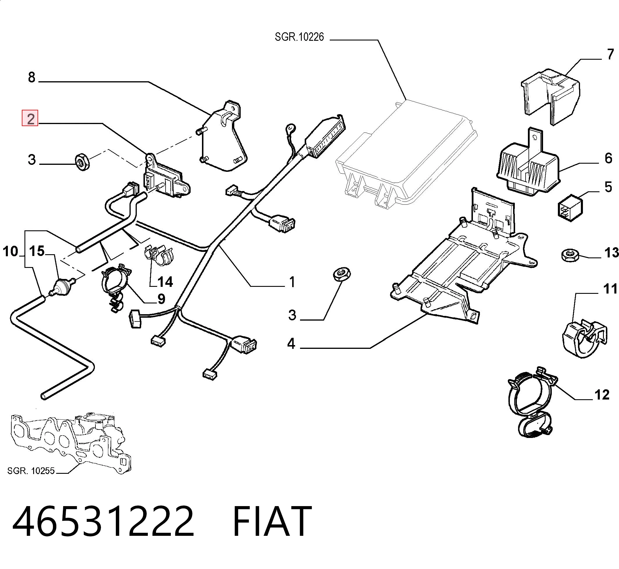 46531222 Fiat/Alfa/Lancia Датчик наддува
