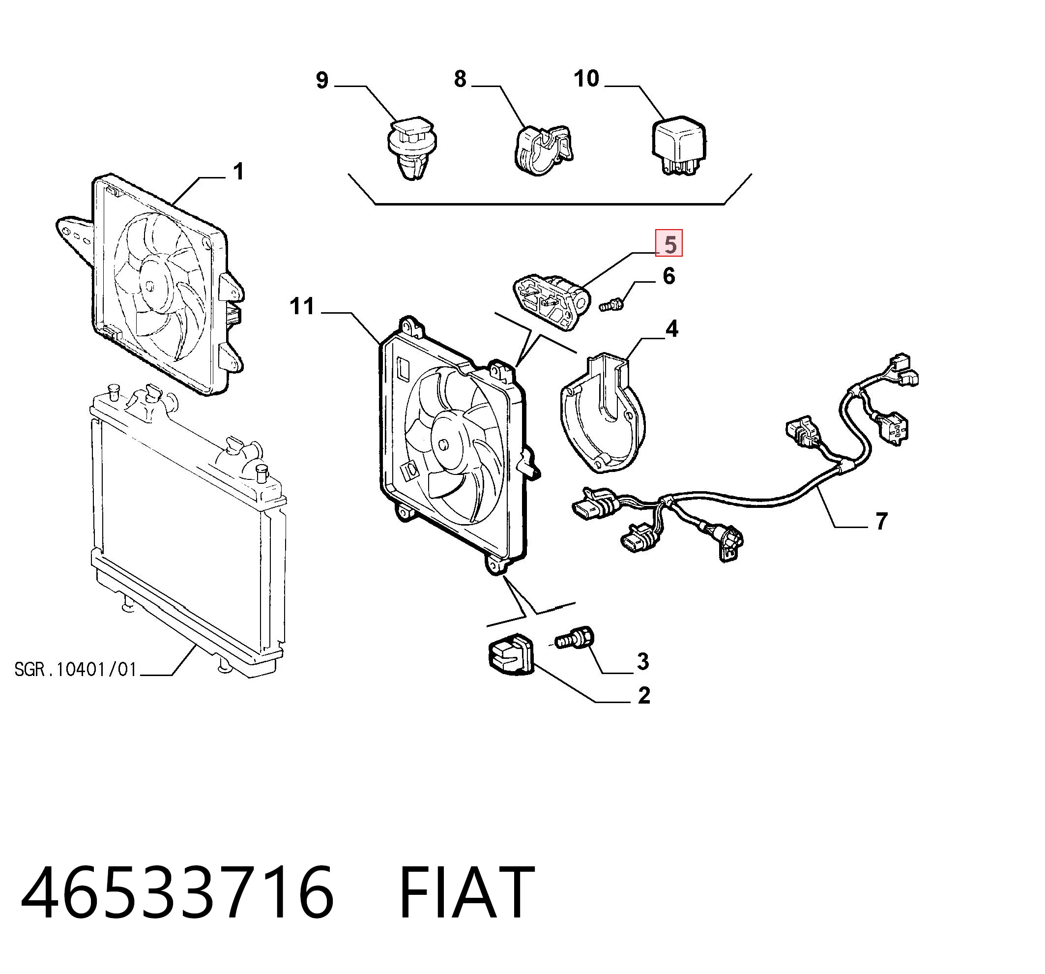 46533716 Fiat/Alfa/Lancia Регулятор оборотів пічки