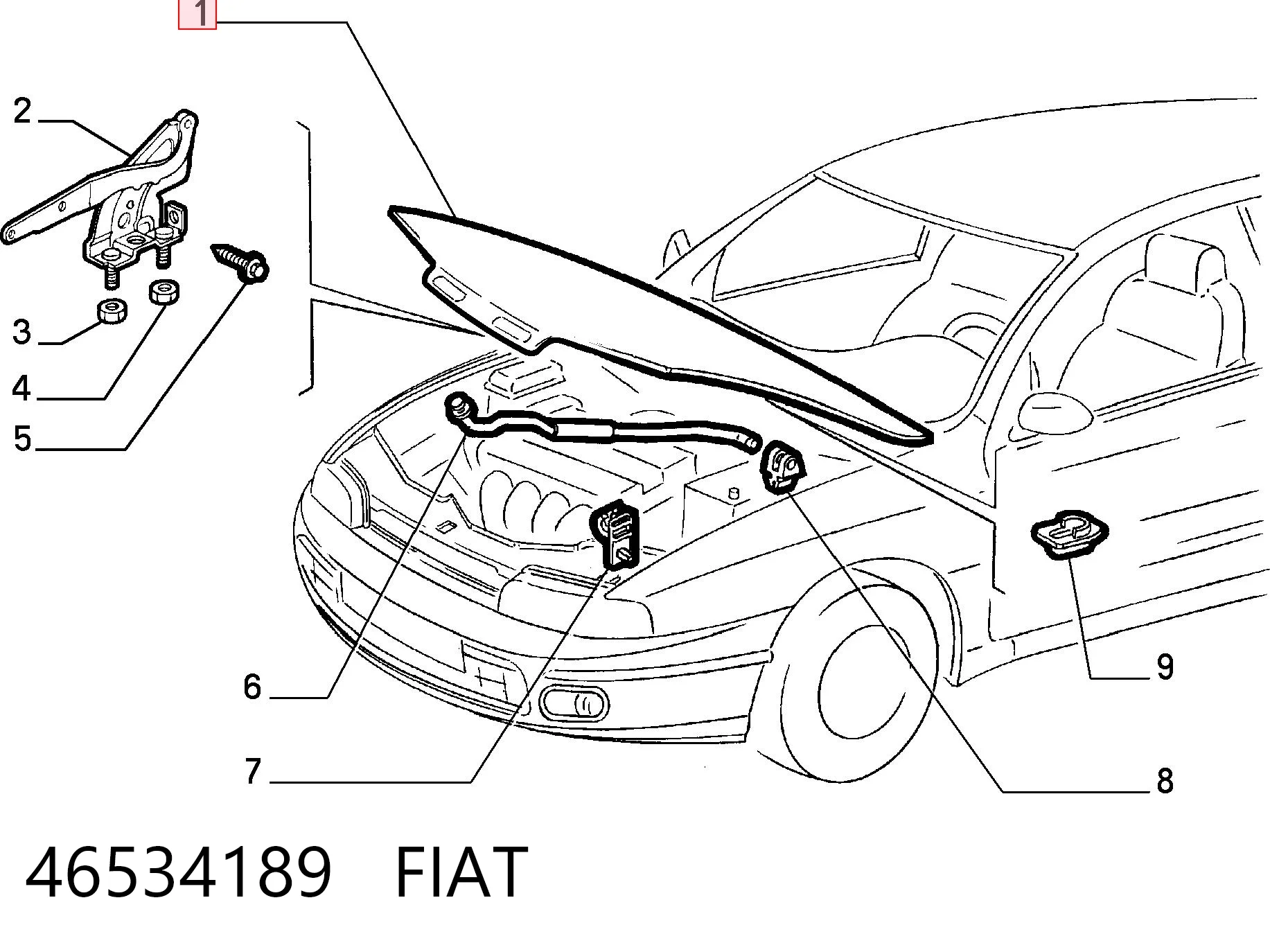 Капот Fiat Brava хетчбек (182) (1995 - 2001) ціна, від 2739.83 USD