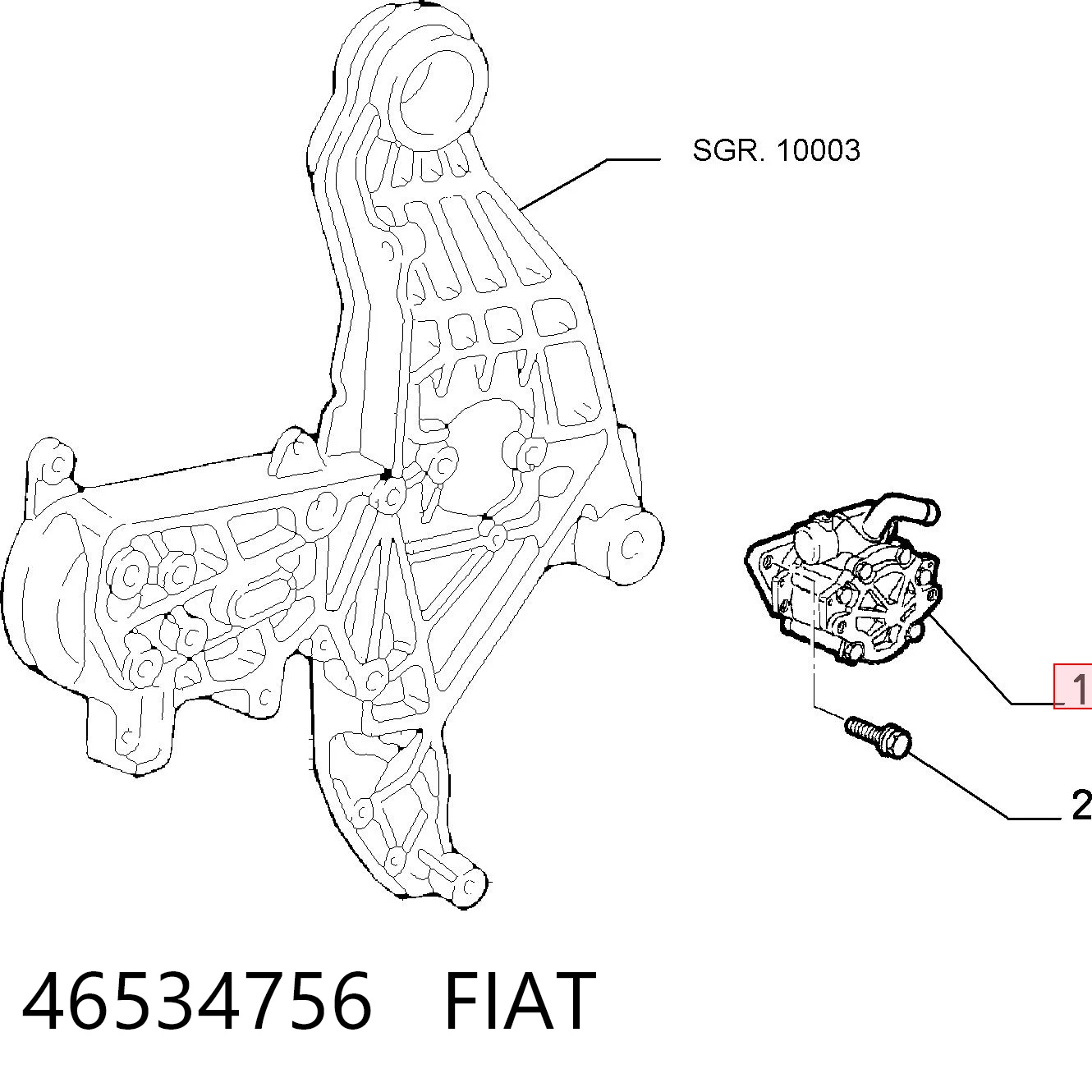 46534756 Fiat/Alfa/Lancia Насос гідропідсилювача