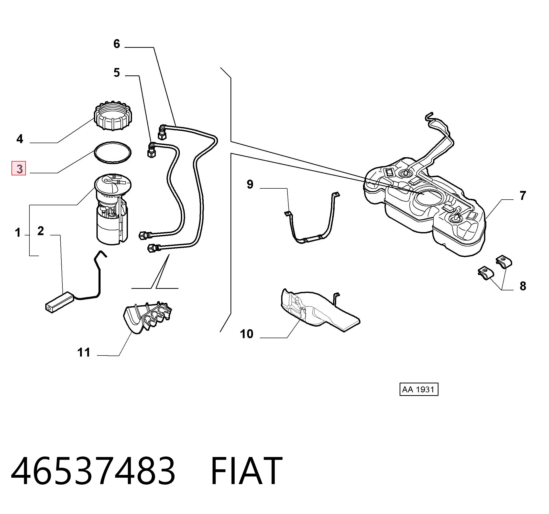 95513950 General Motors Ущільнювач паливного насоса