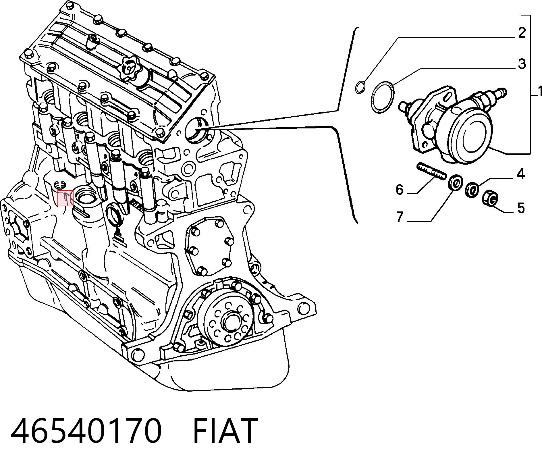 46540170 Fiat/Alfa/Lancia Насос вакуумний