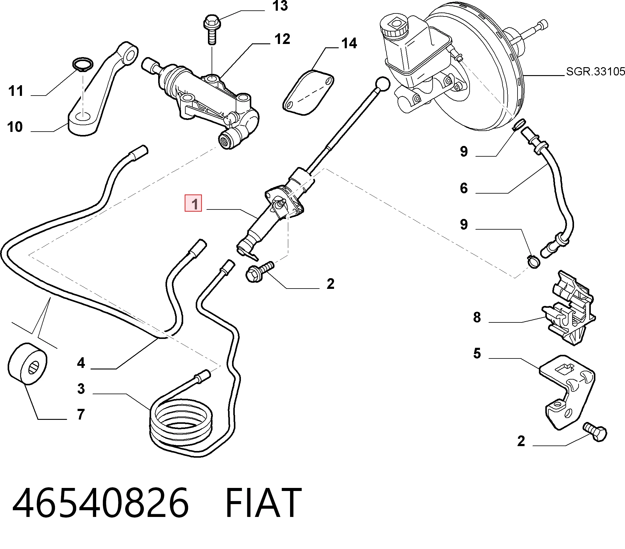 ГЦЗ Fiat Punto II хетчбек (188) (1999 - 2012) ціна, від 32.42 USD